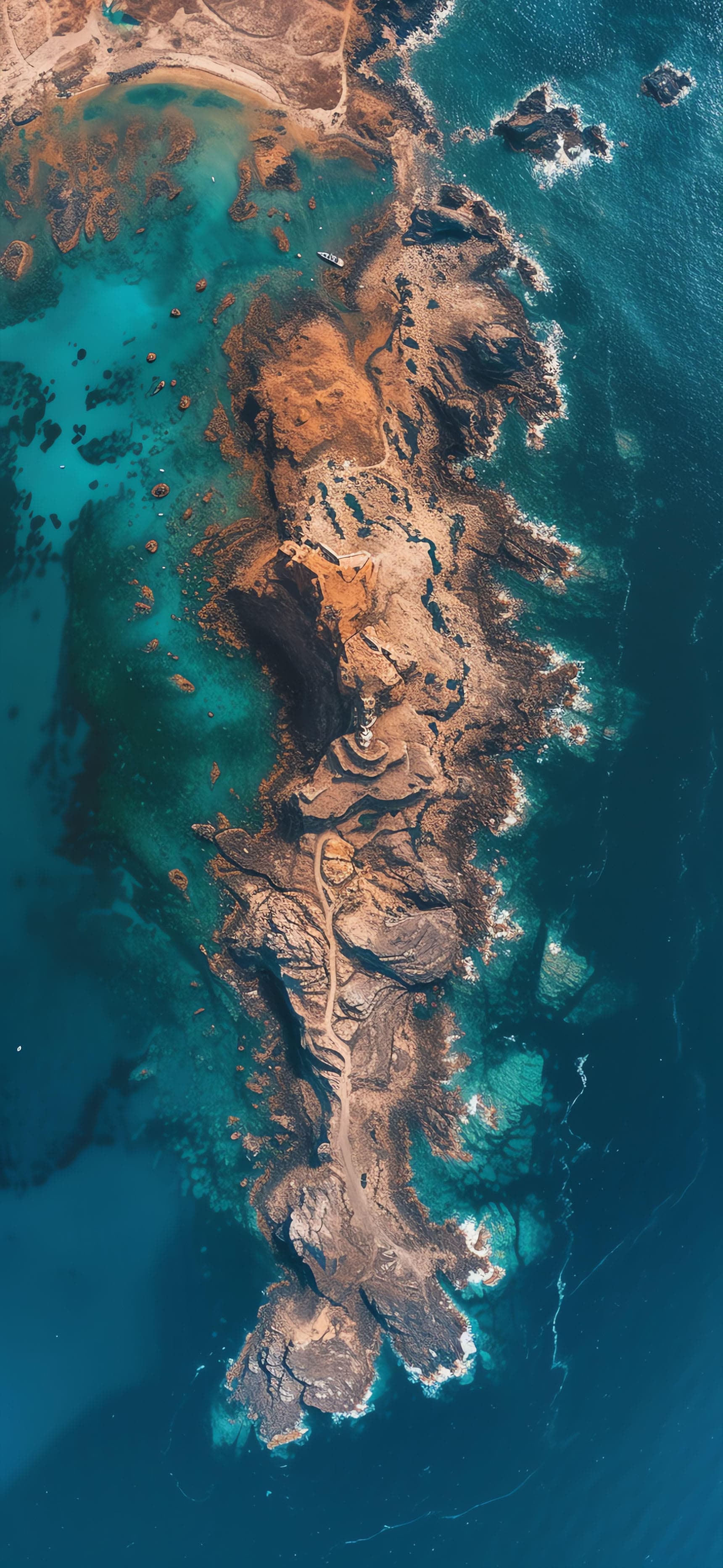 Coastal Island View - Pro phone wallpaper