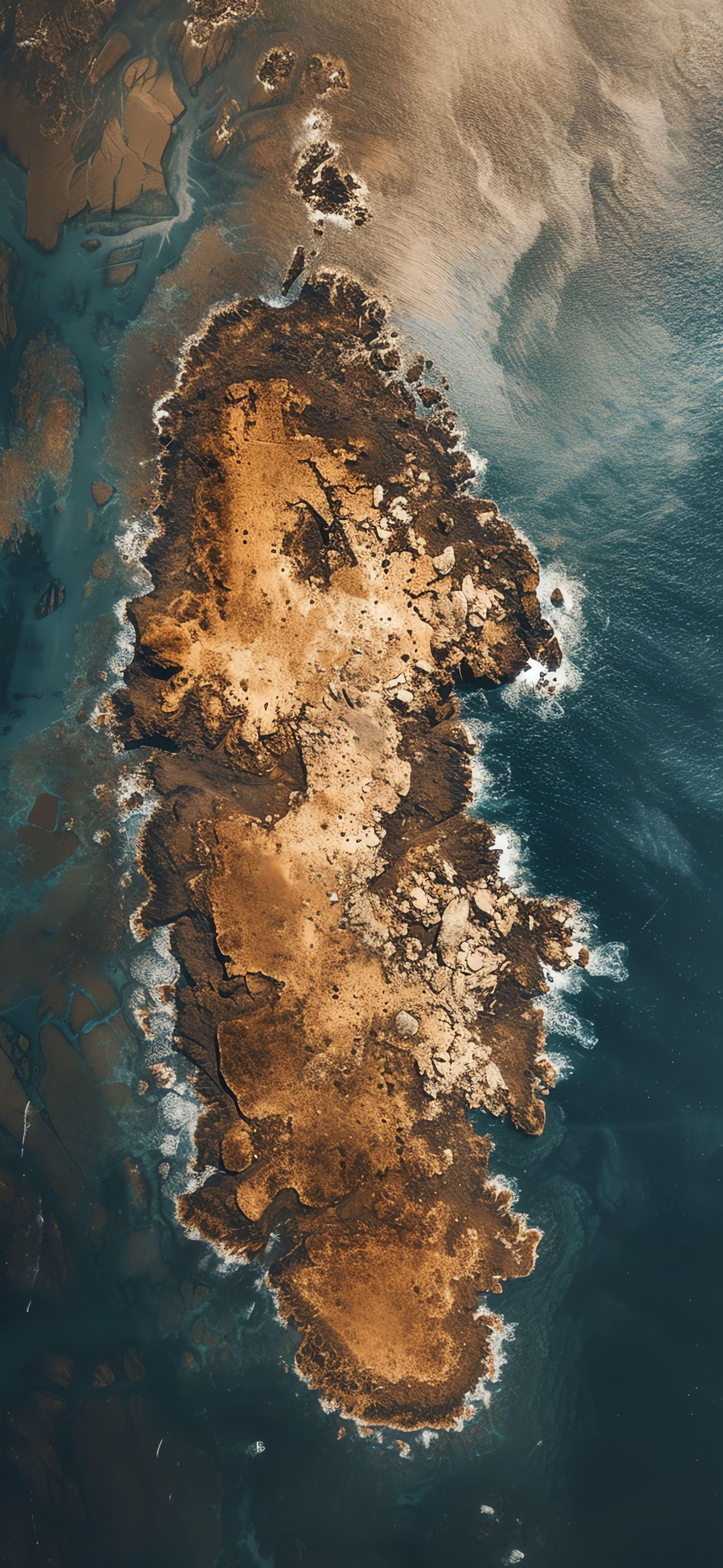 Rocky Island Coastline - Pro phone wallpaper