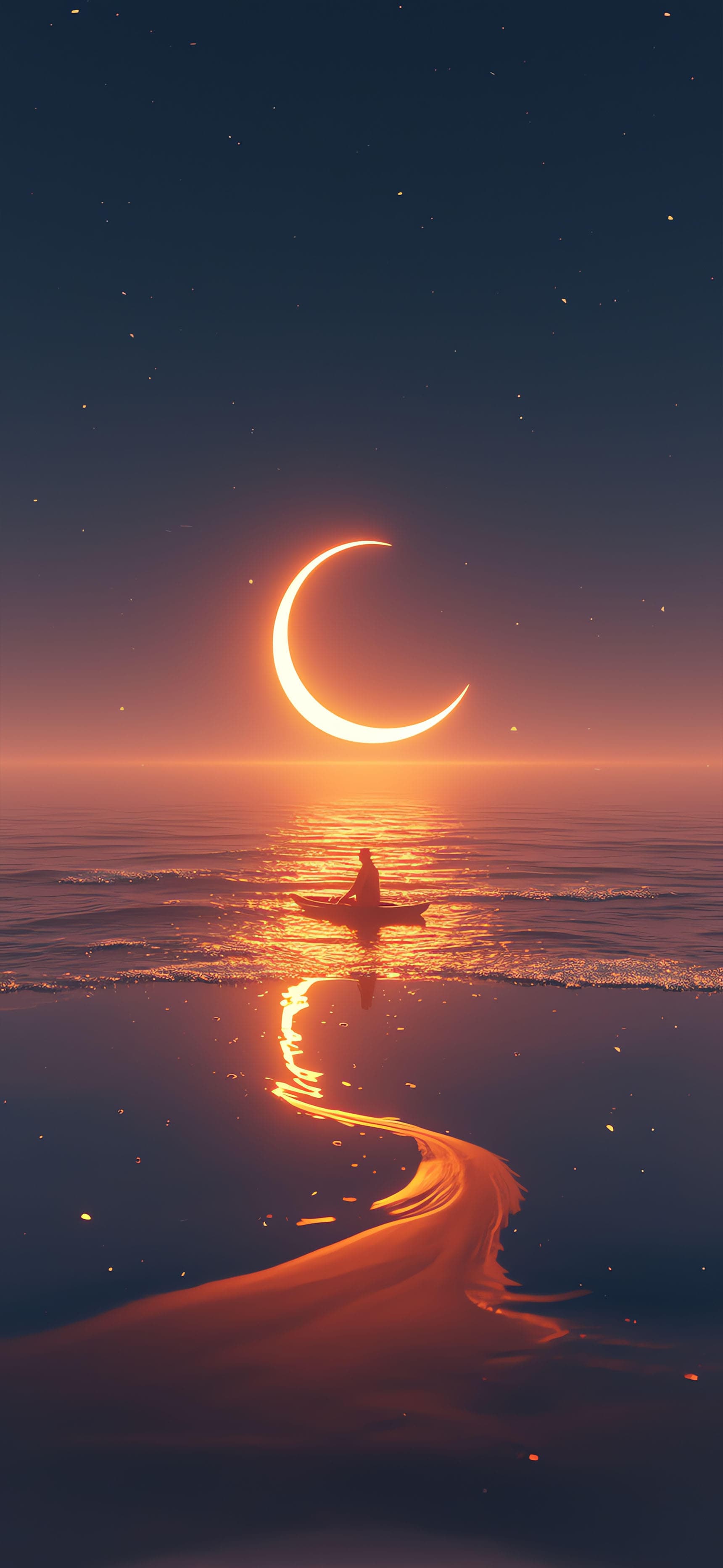 Moonlit Ocean Journey - Pro phone wallpaper