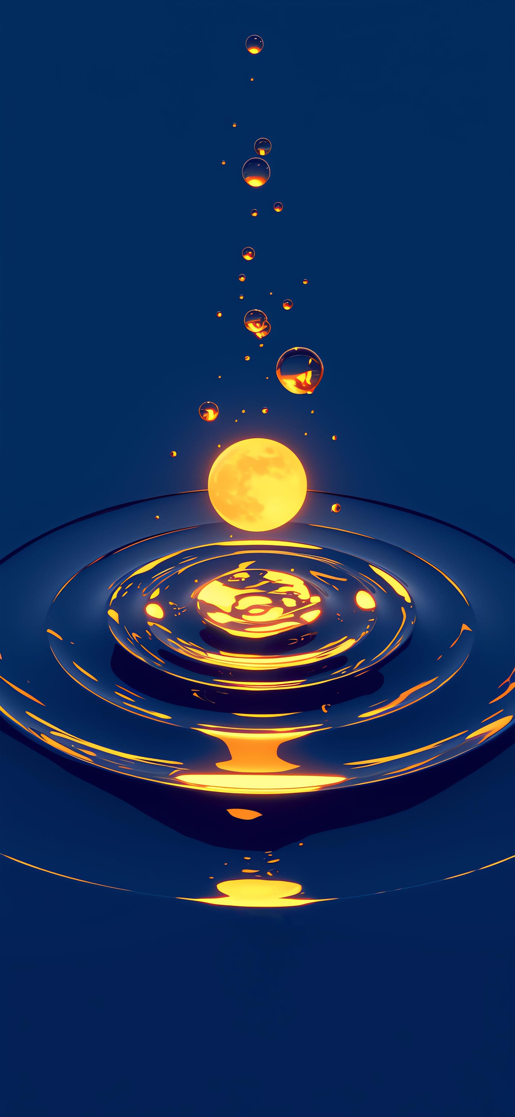 Floating Orb Ripples - Pro phone wallpaper