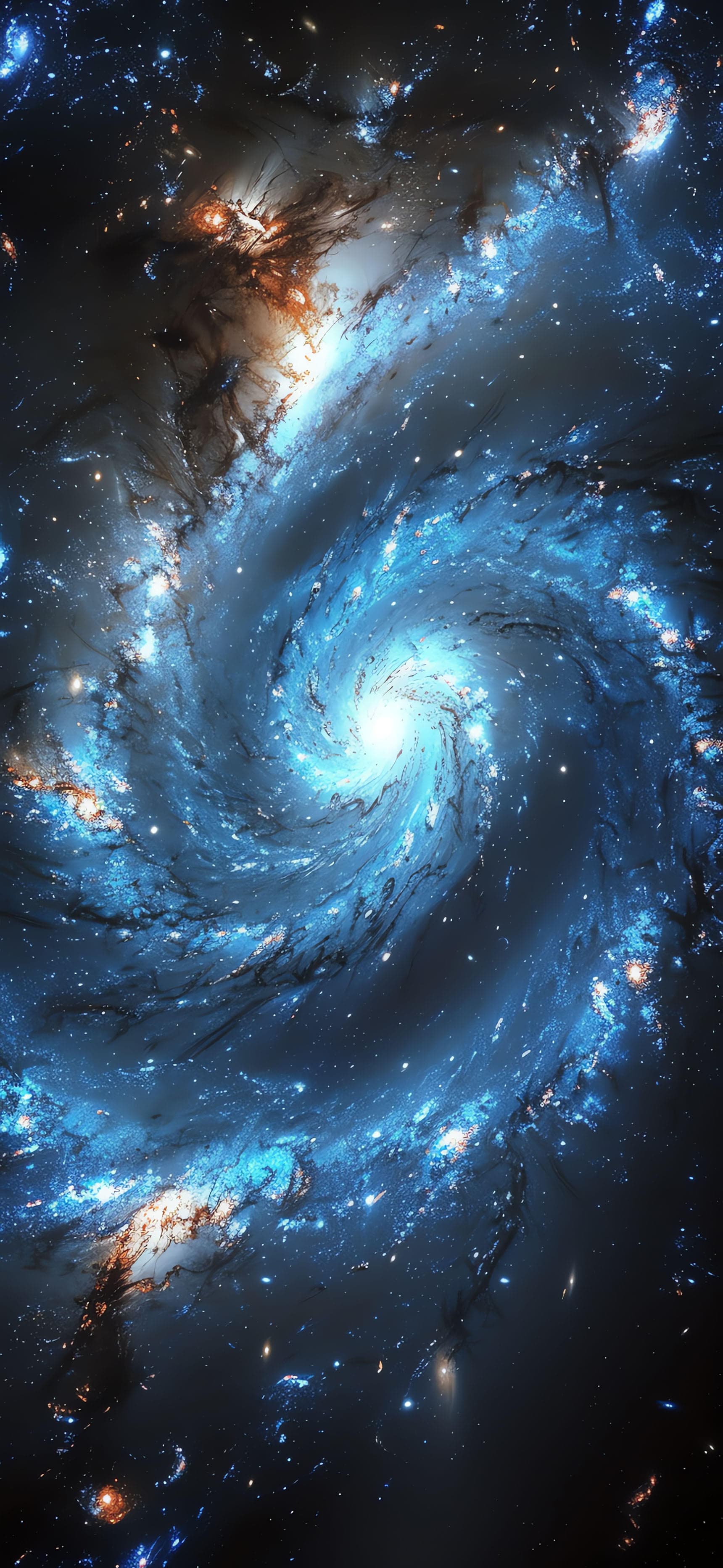 Swirling Galaxy Light - Pro phone wallpaper