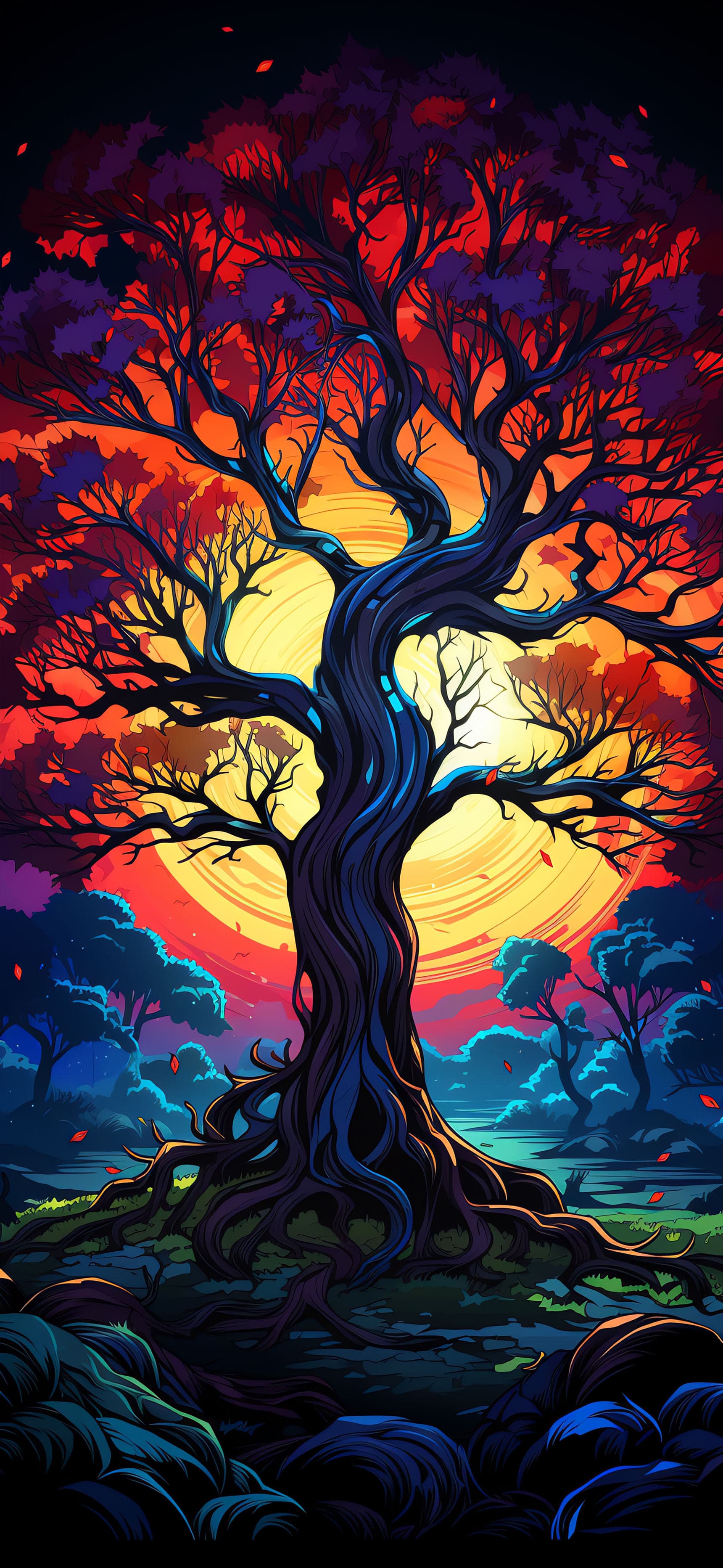 Twilight Tree - Pro phone wallpaper