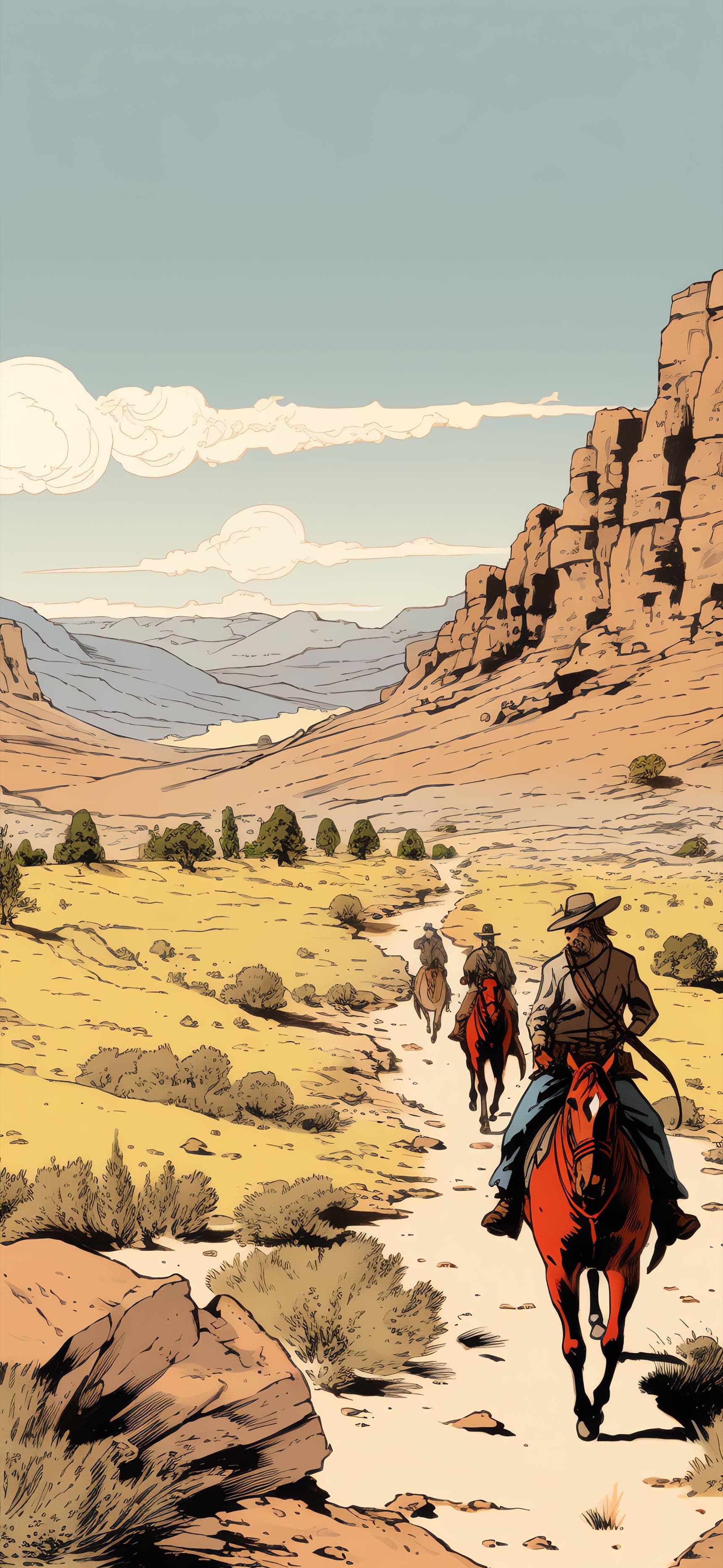 Western Riders - Pro phone wallpaper