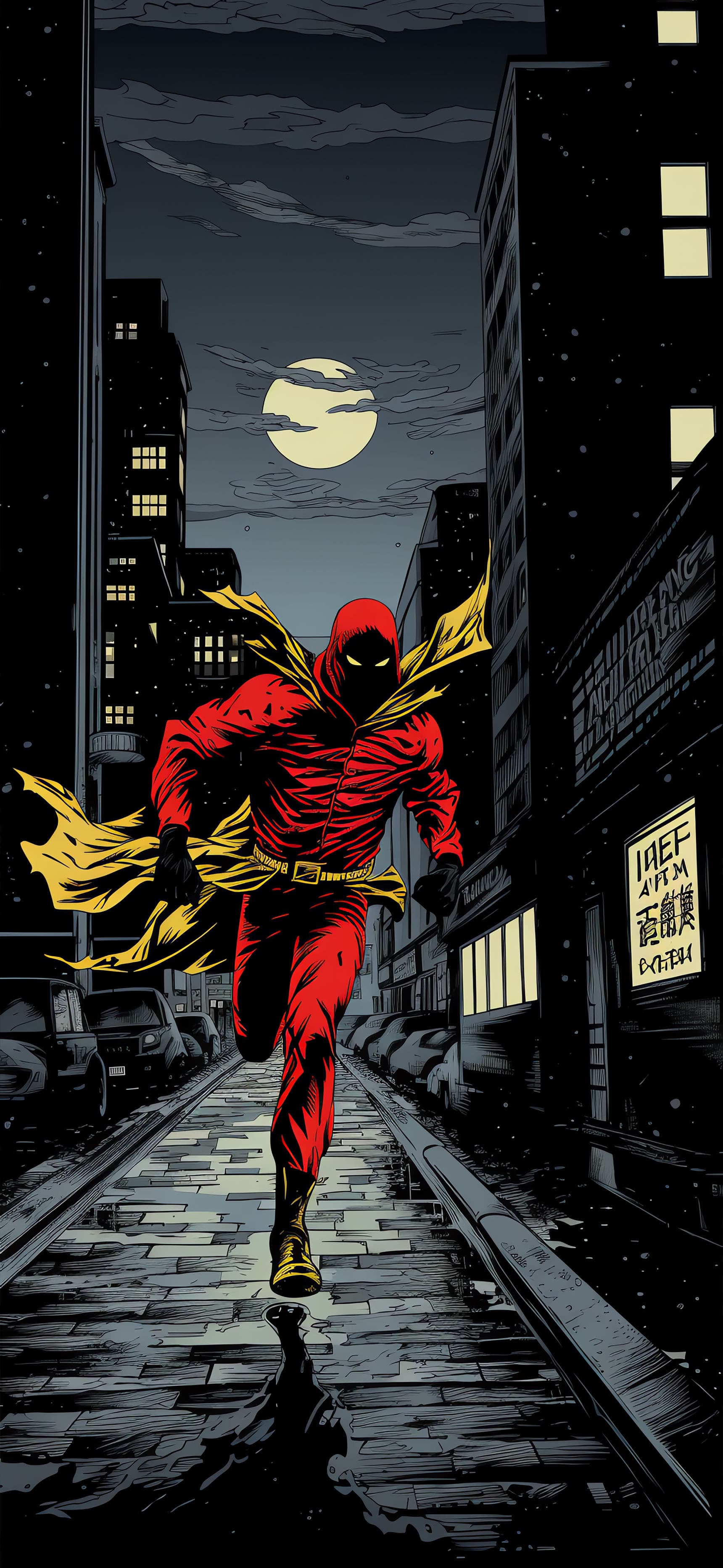 Red Hooded Vigilante - Pro phone wallpaper