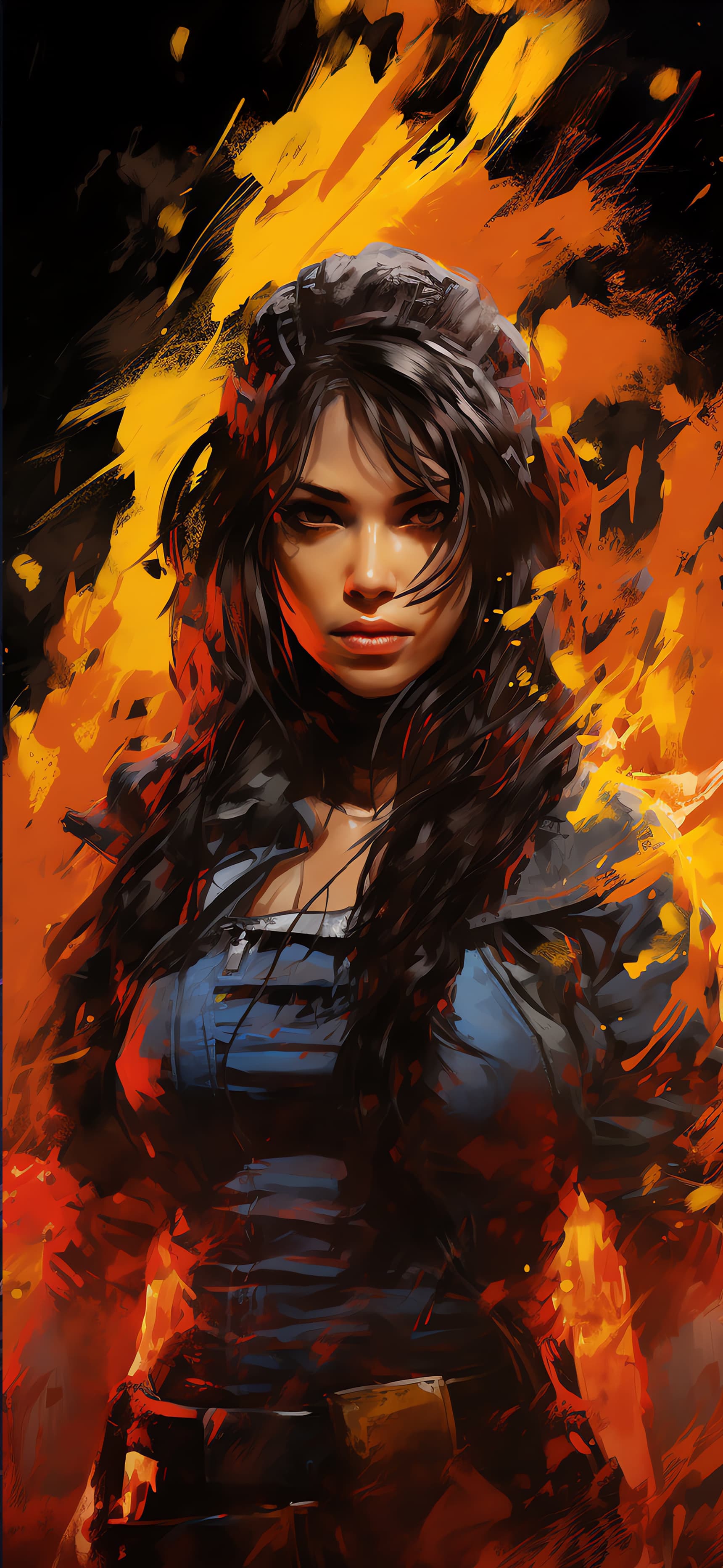 Burning Gaze Portrait - Pro phone wallpaper