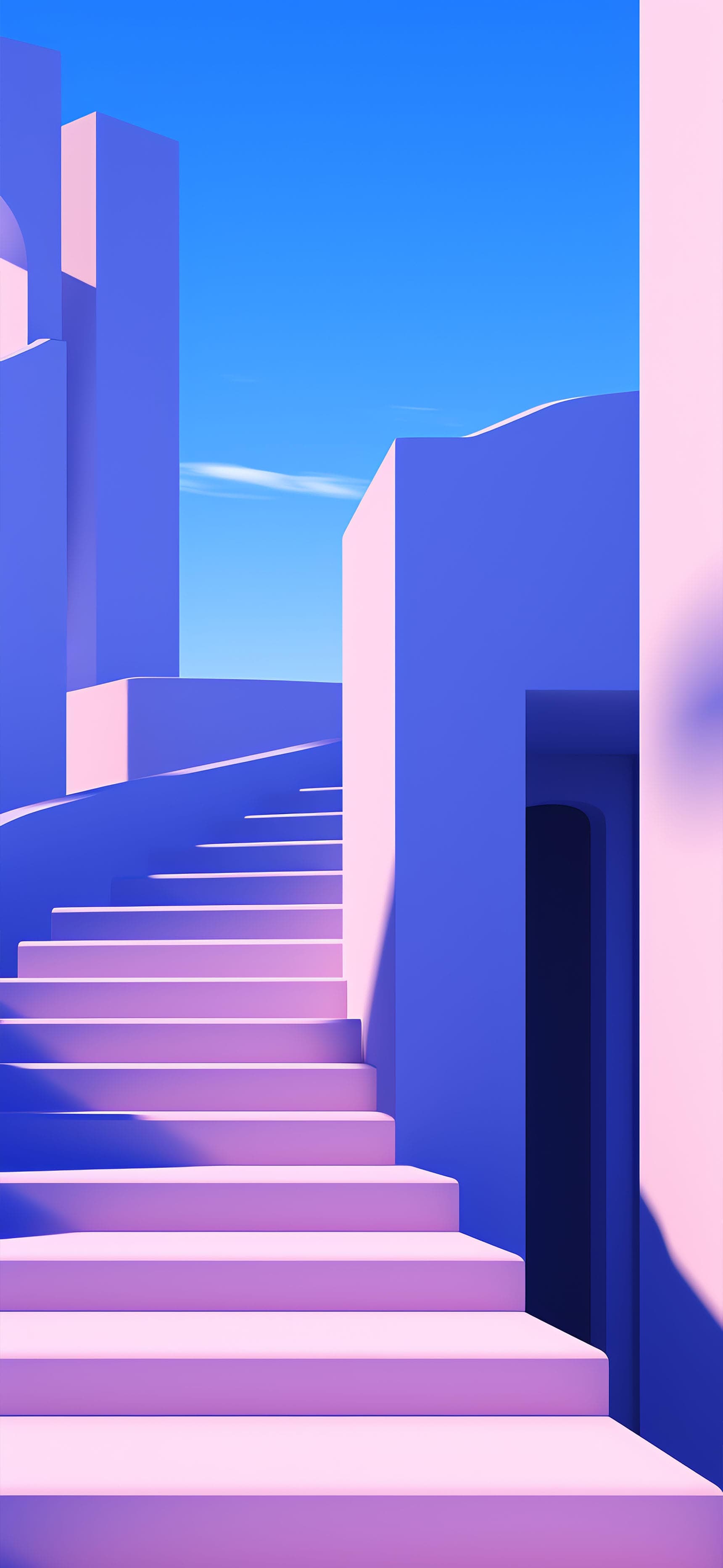 Pastel Stairway Design - Pro phone wallpaper