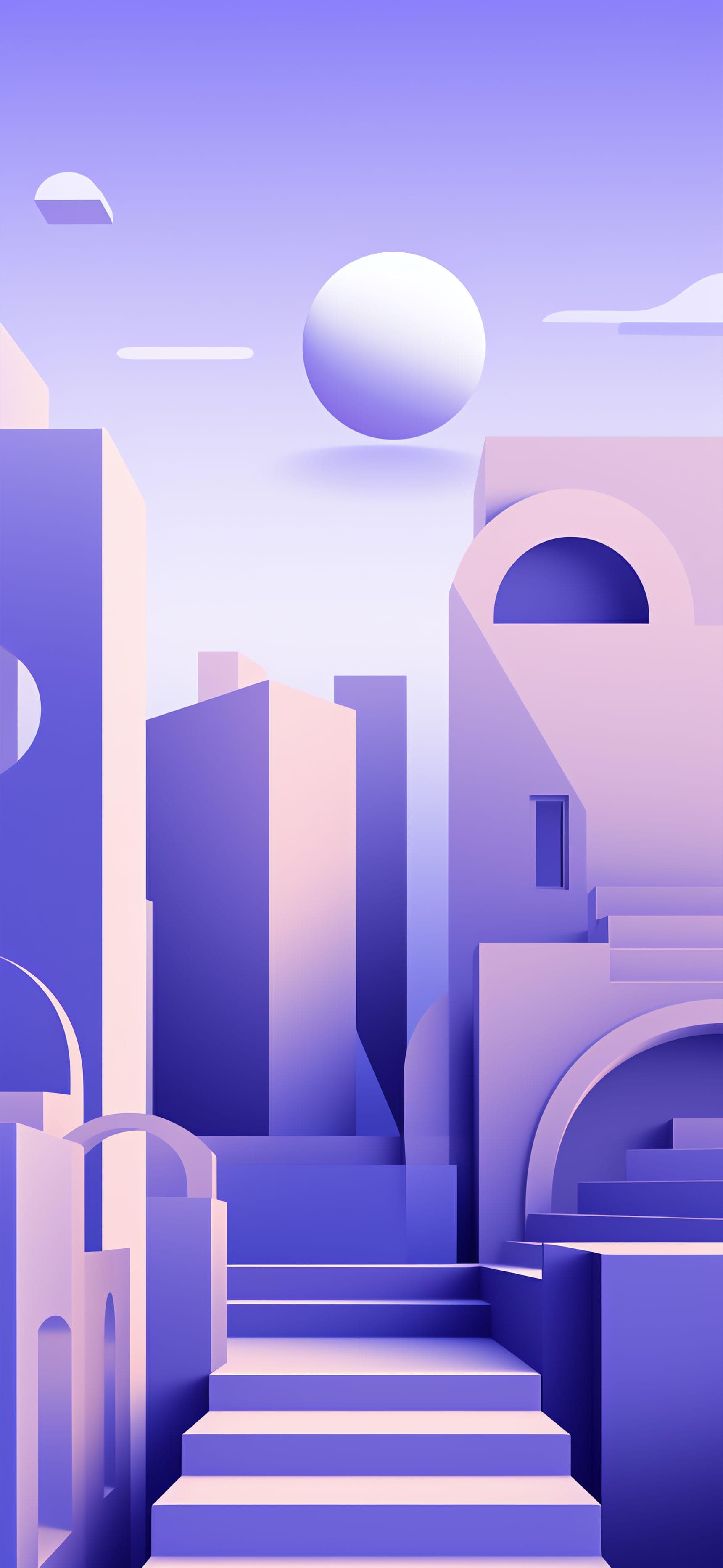 Minimalist Cityscape Dream - Pro phone wallpaper