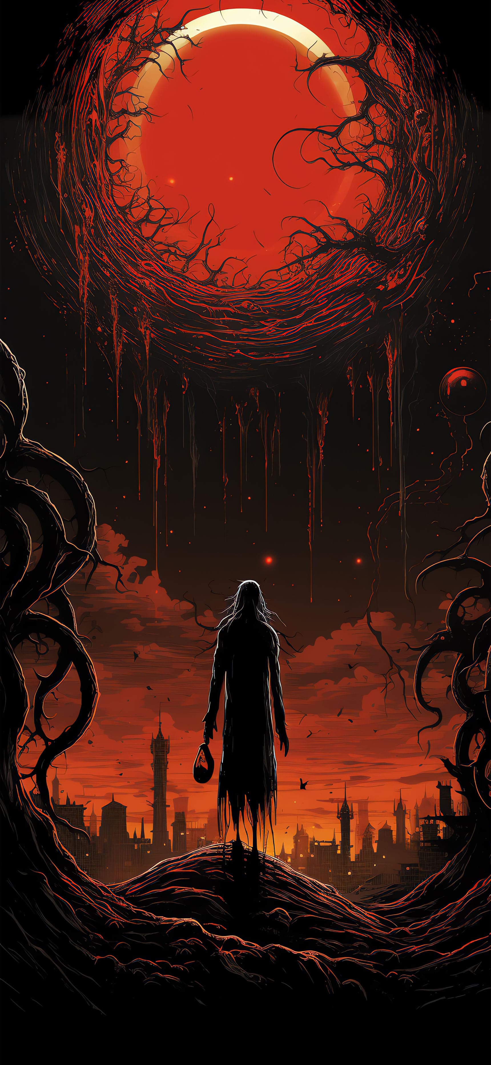 Blood Moon Horror - Pro phone wallpaper