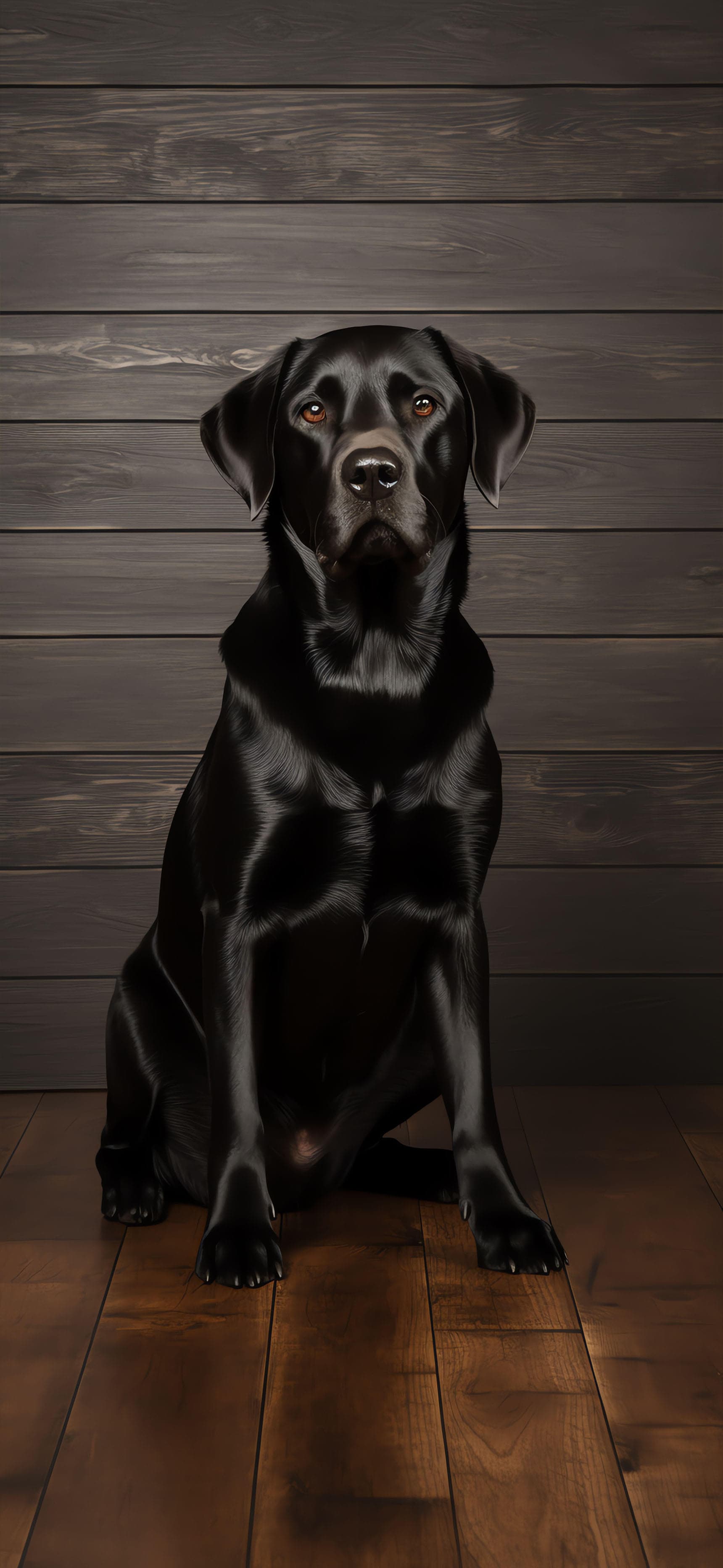Black Labrador Portrait - Pro phone wallpaper
