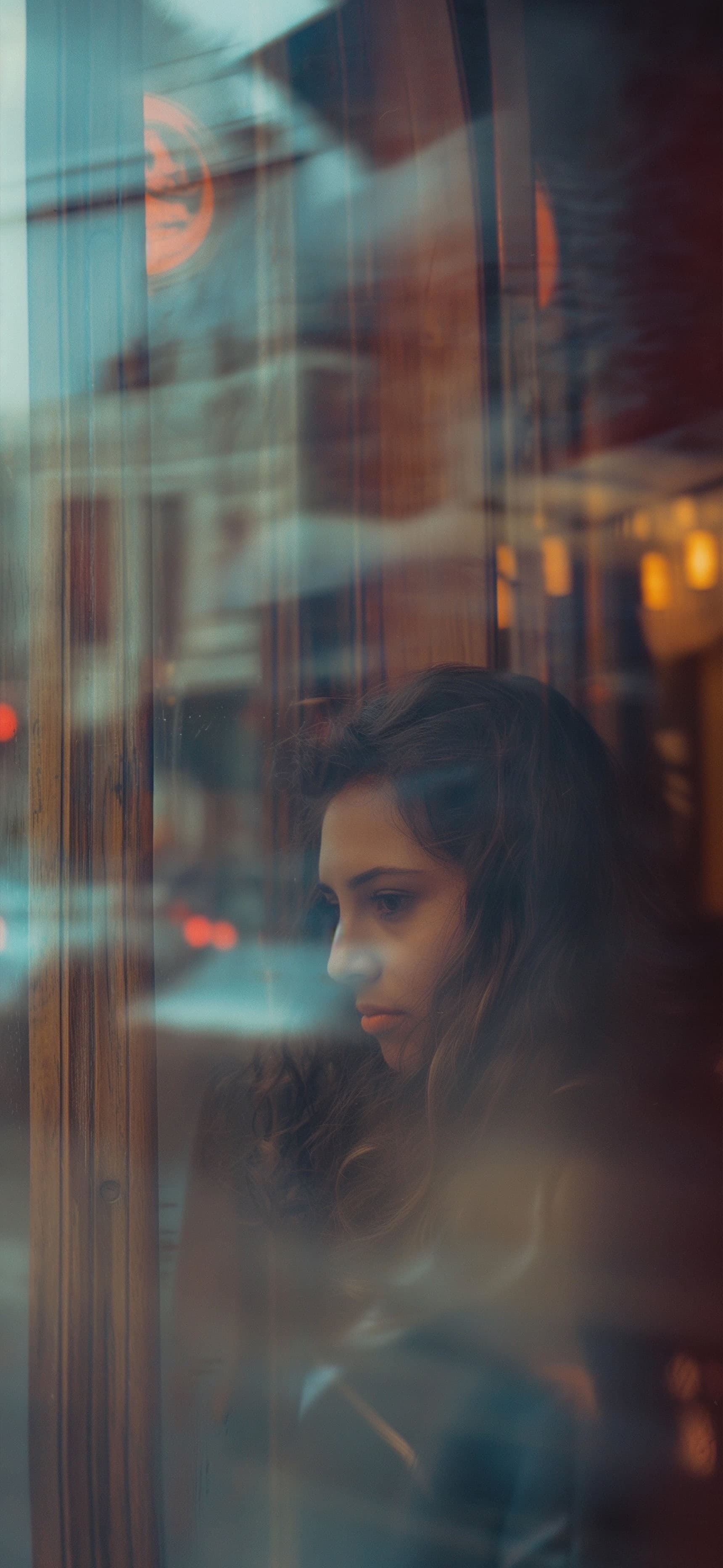 Contemplative City Reflection - Pro phone wallpaper