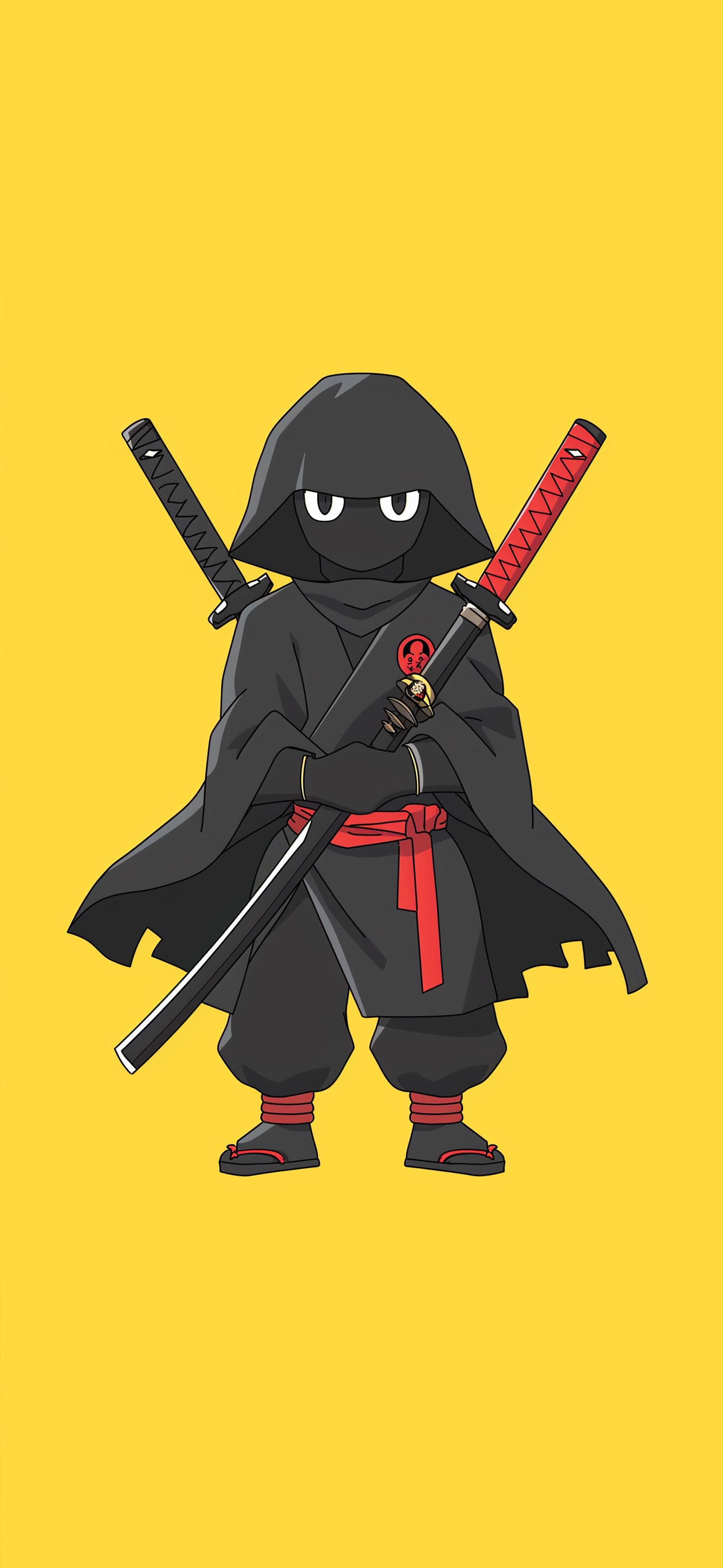Hooded Ninja Swordsman - Pro phone wallpaper