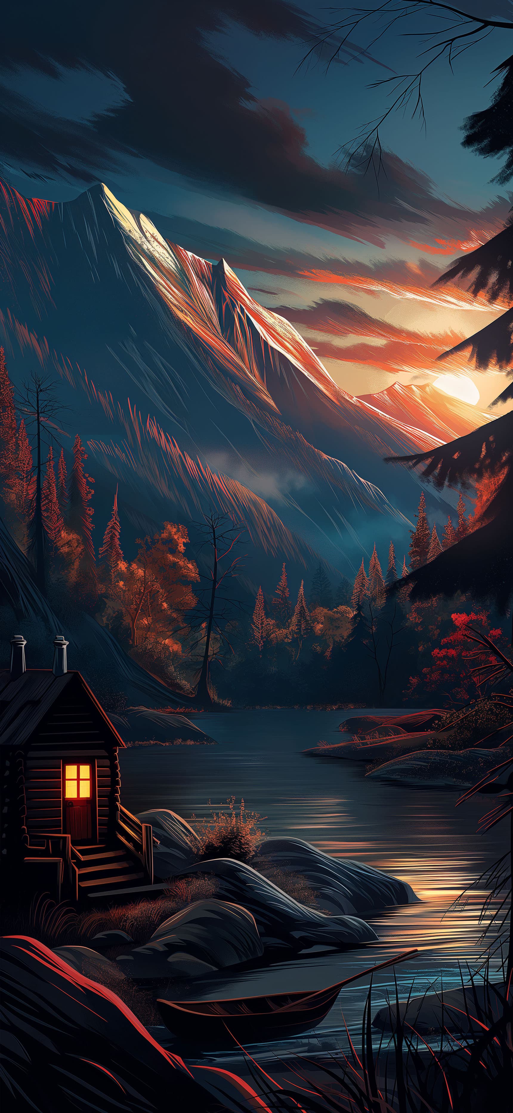 Mountain Cabin Retreat - Pro phone wallpaper