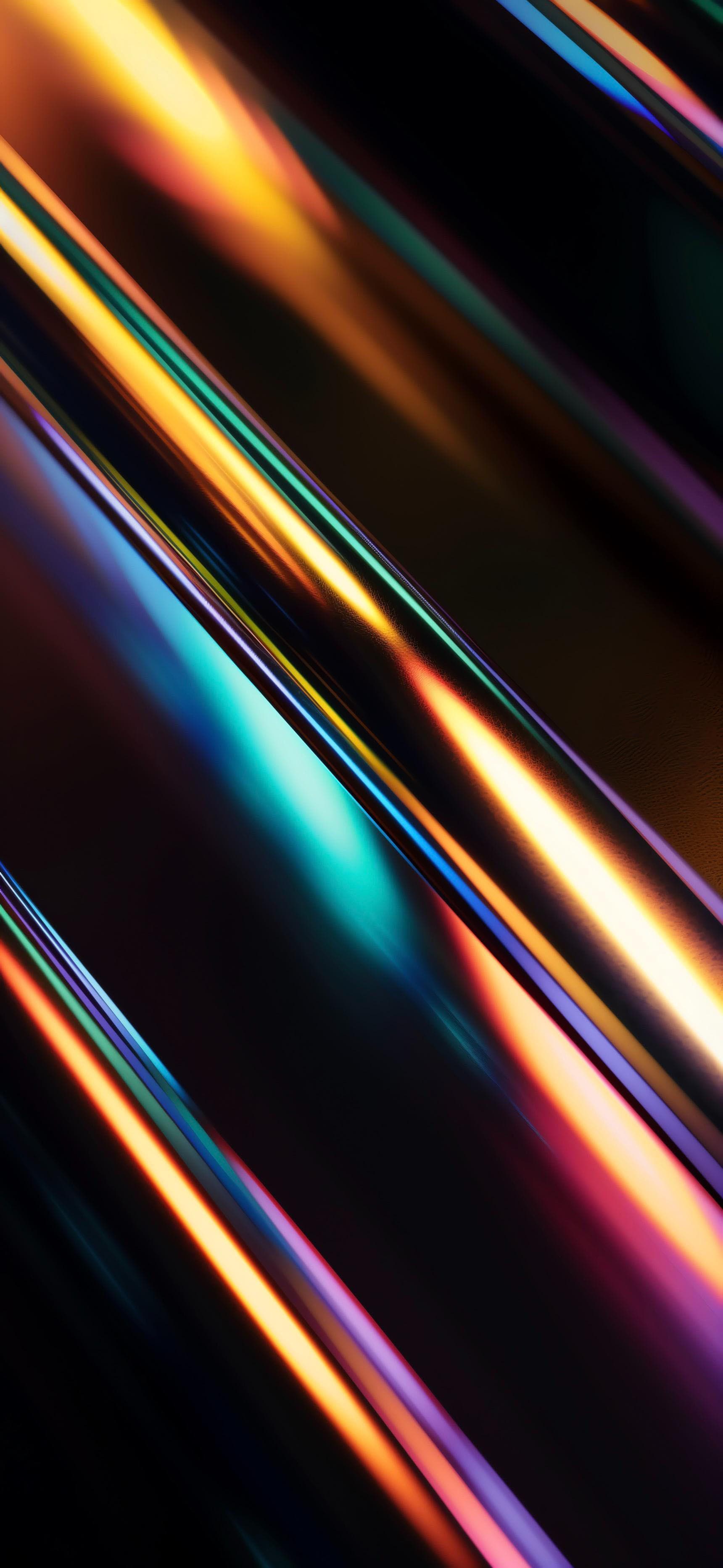 Iridescent Metal Flow - Pro phone wallpaper