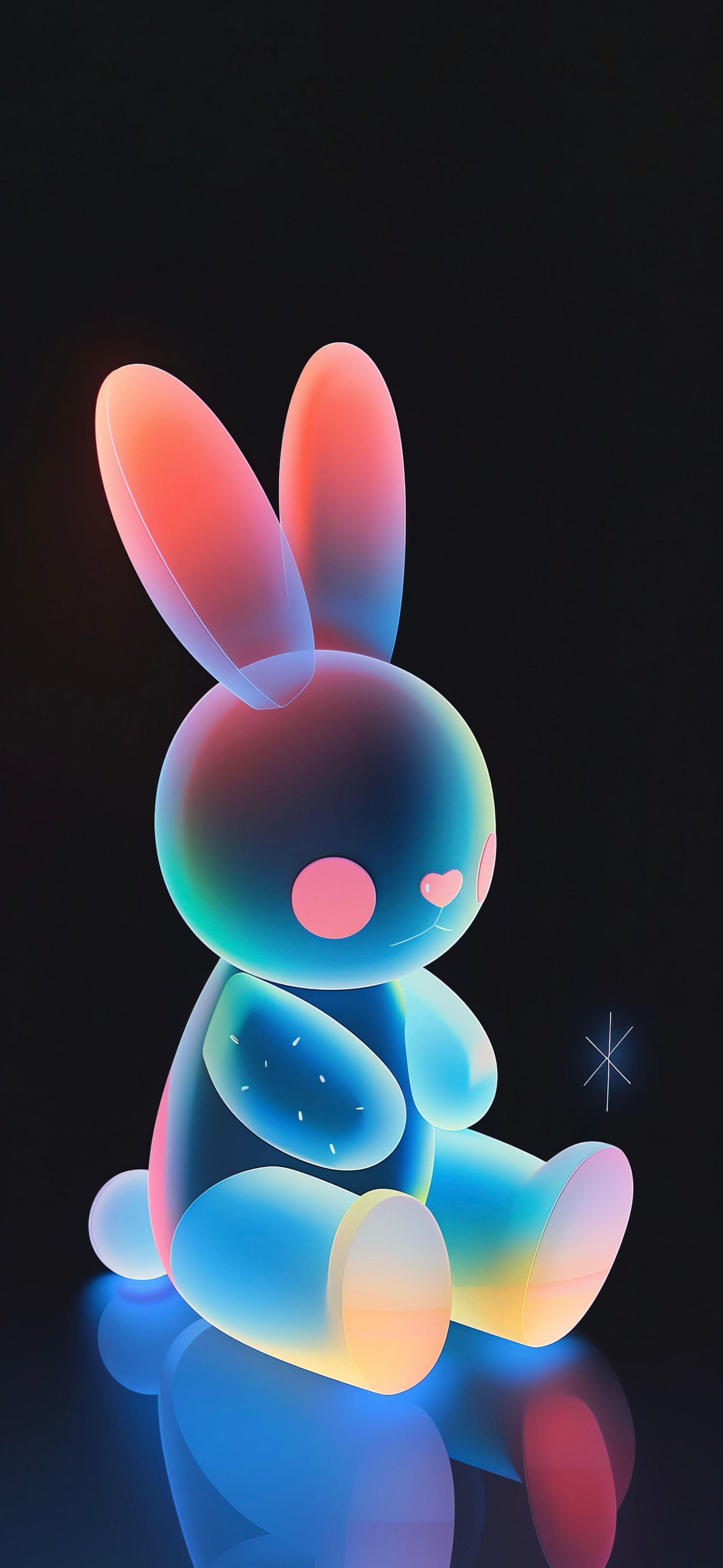 Glowing Bunny - Pro phone wallpaper