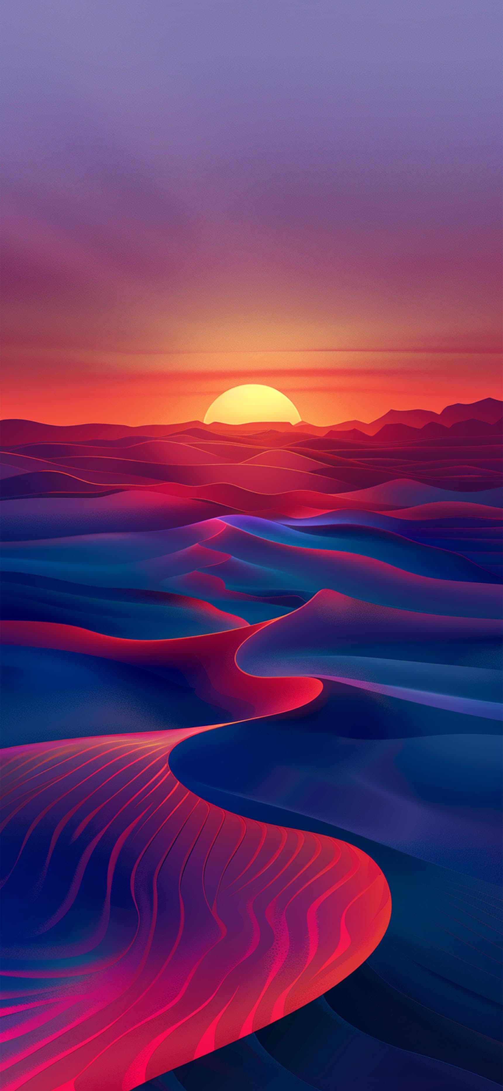 Sunset Dunes - Pro phone wallpaper