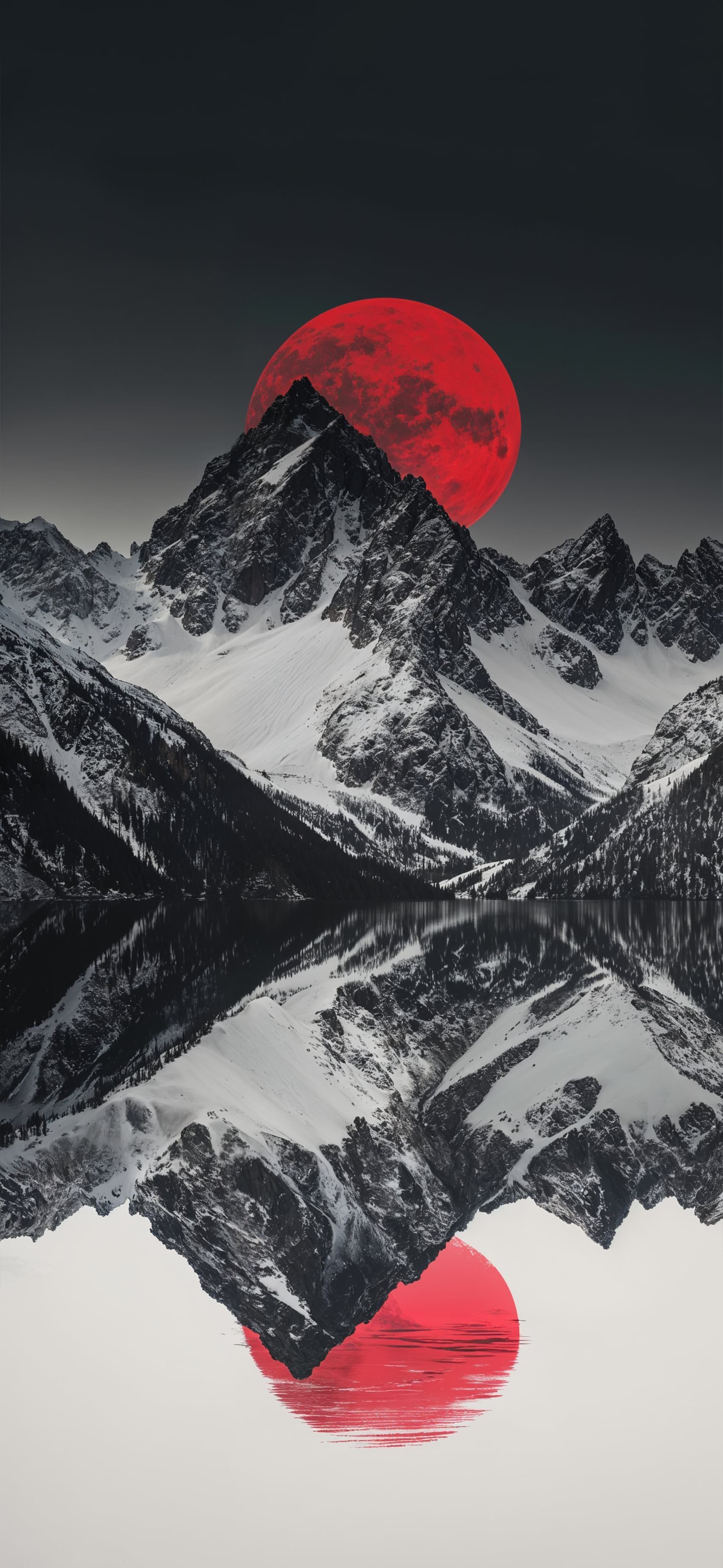 Monochrome Sphere Lake - Pro phone wallpaper