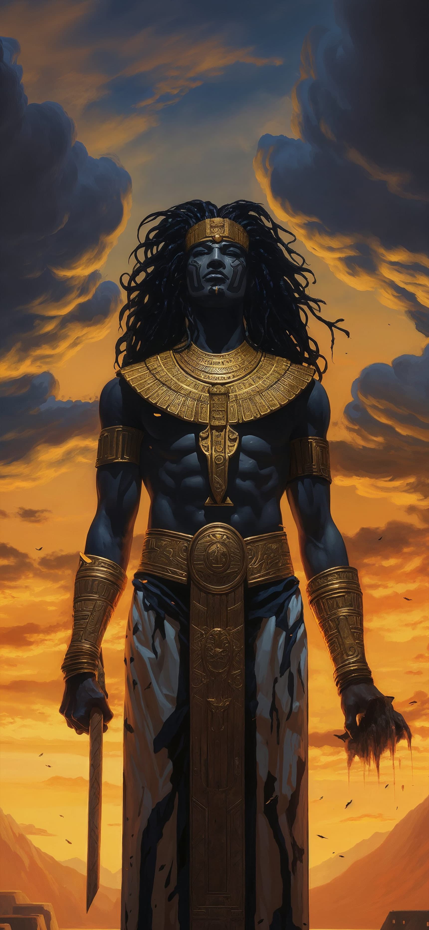 Pharaoh Sunset - Pro phone wallpaper