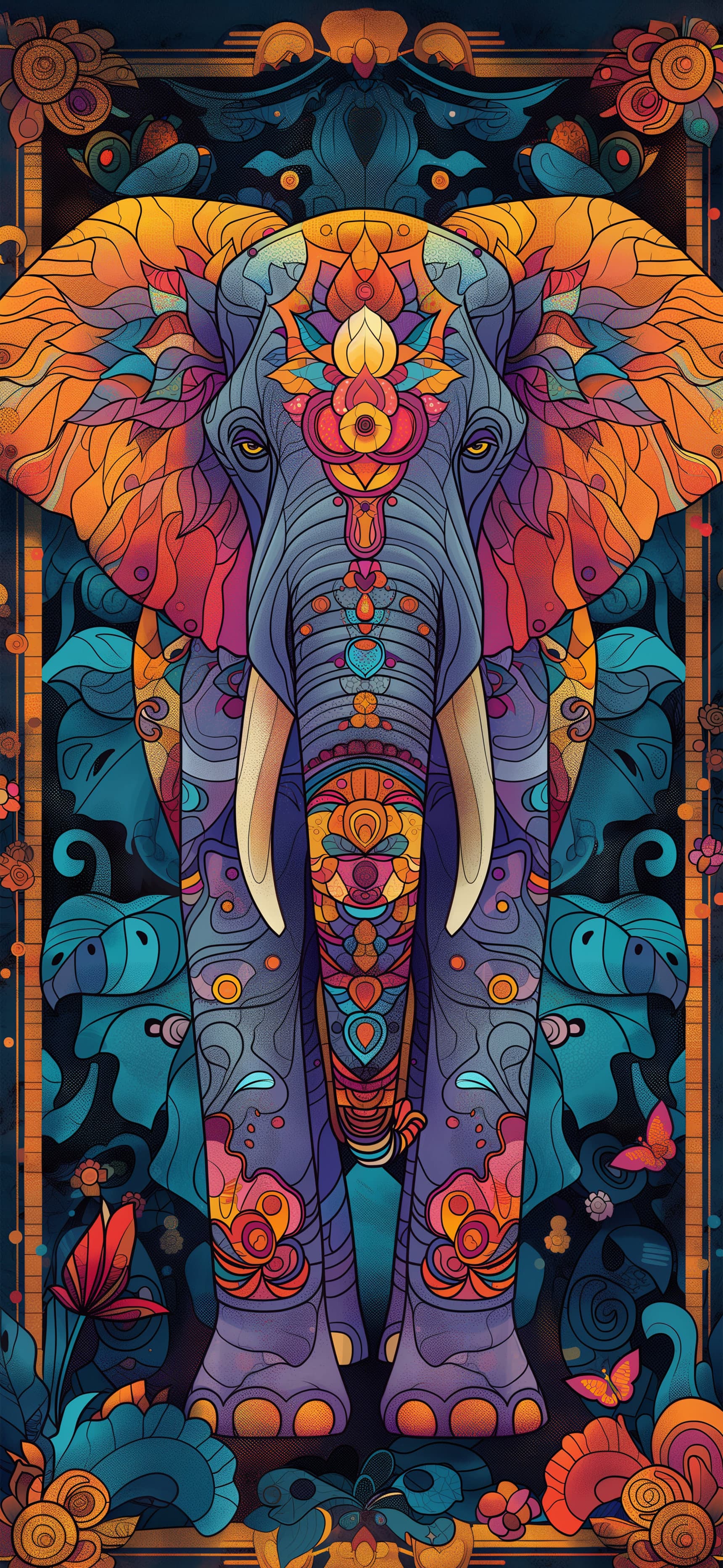 Ornate Elephant - Pro phone wallpaper