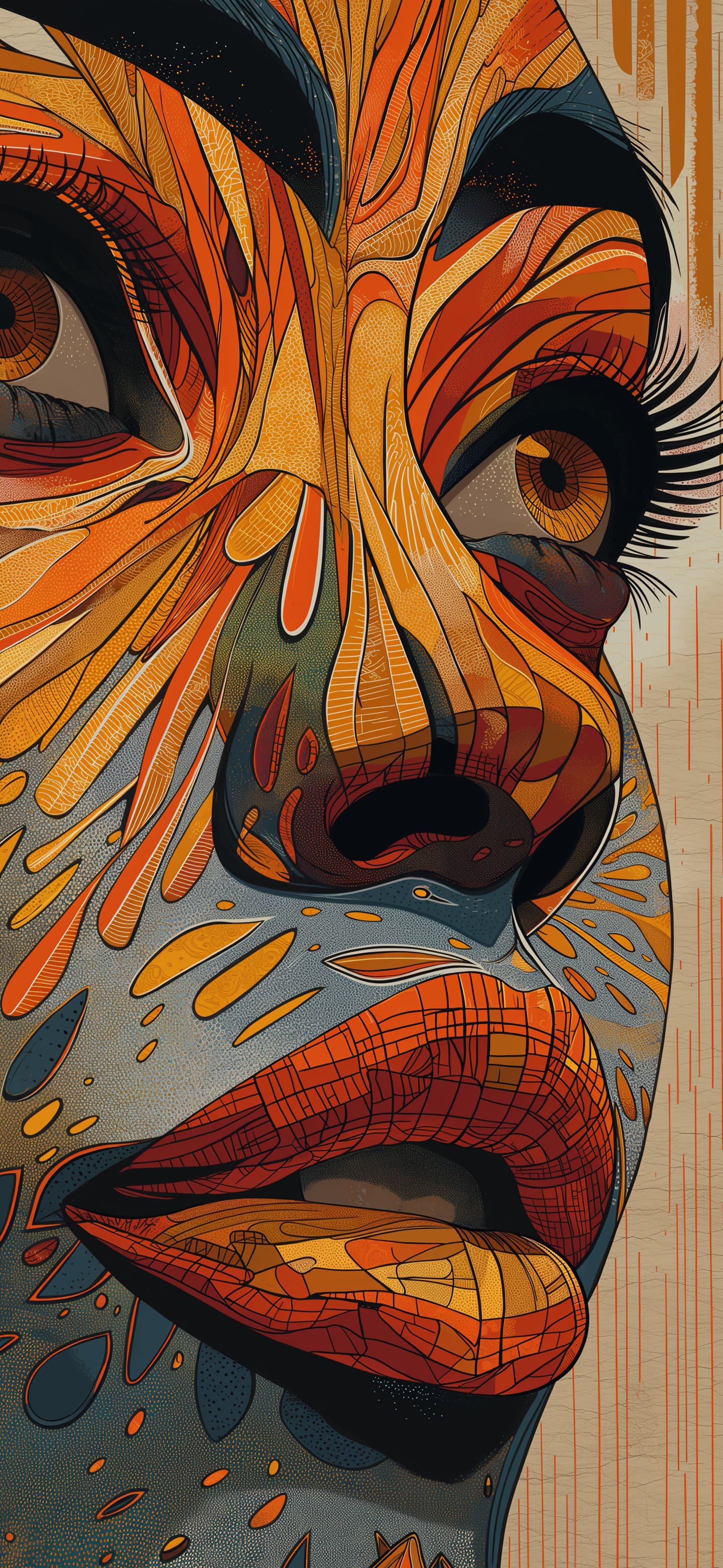 Abstract Face Art - Pro phone wallpaper