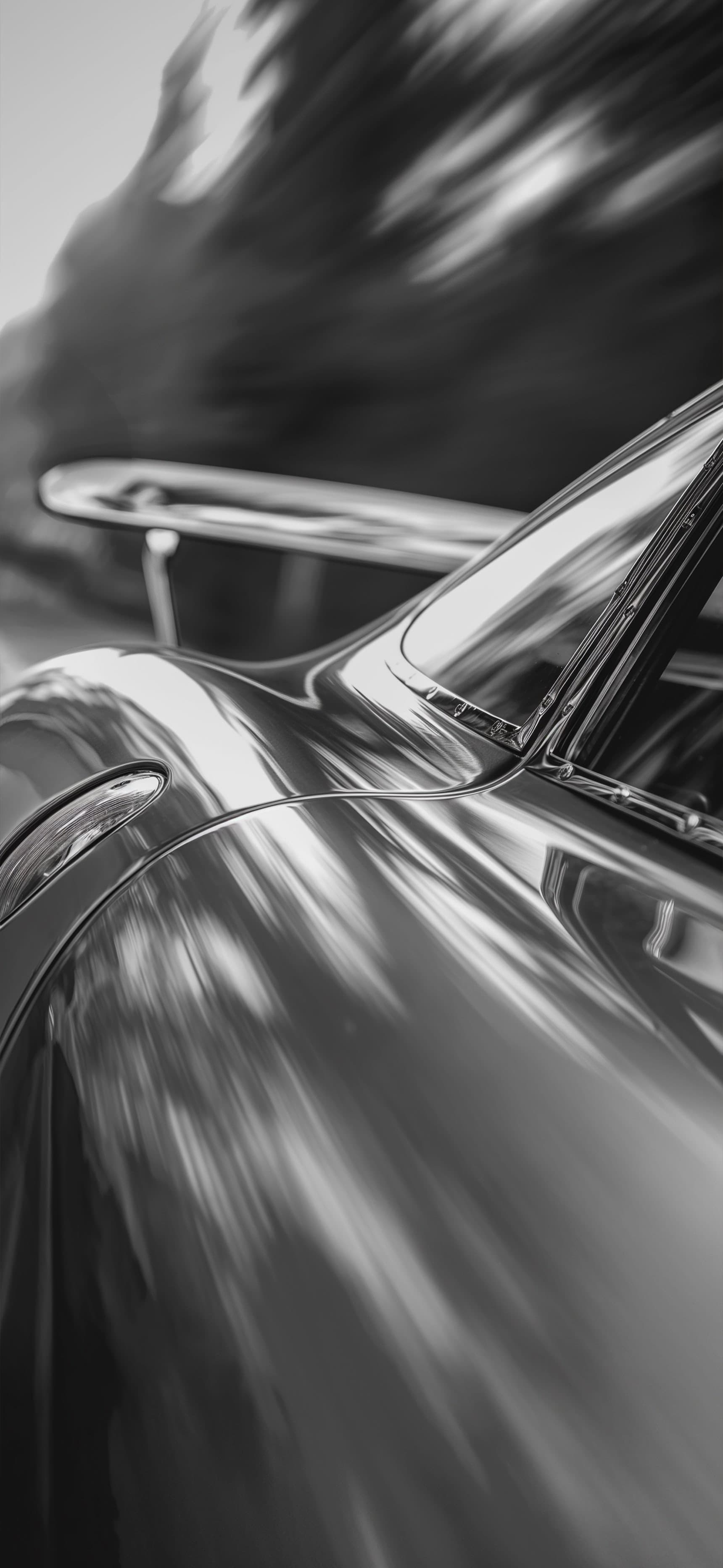 Classic Car Reflection - Pro phone wallpaper
