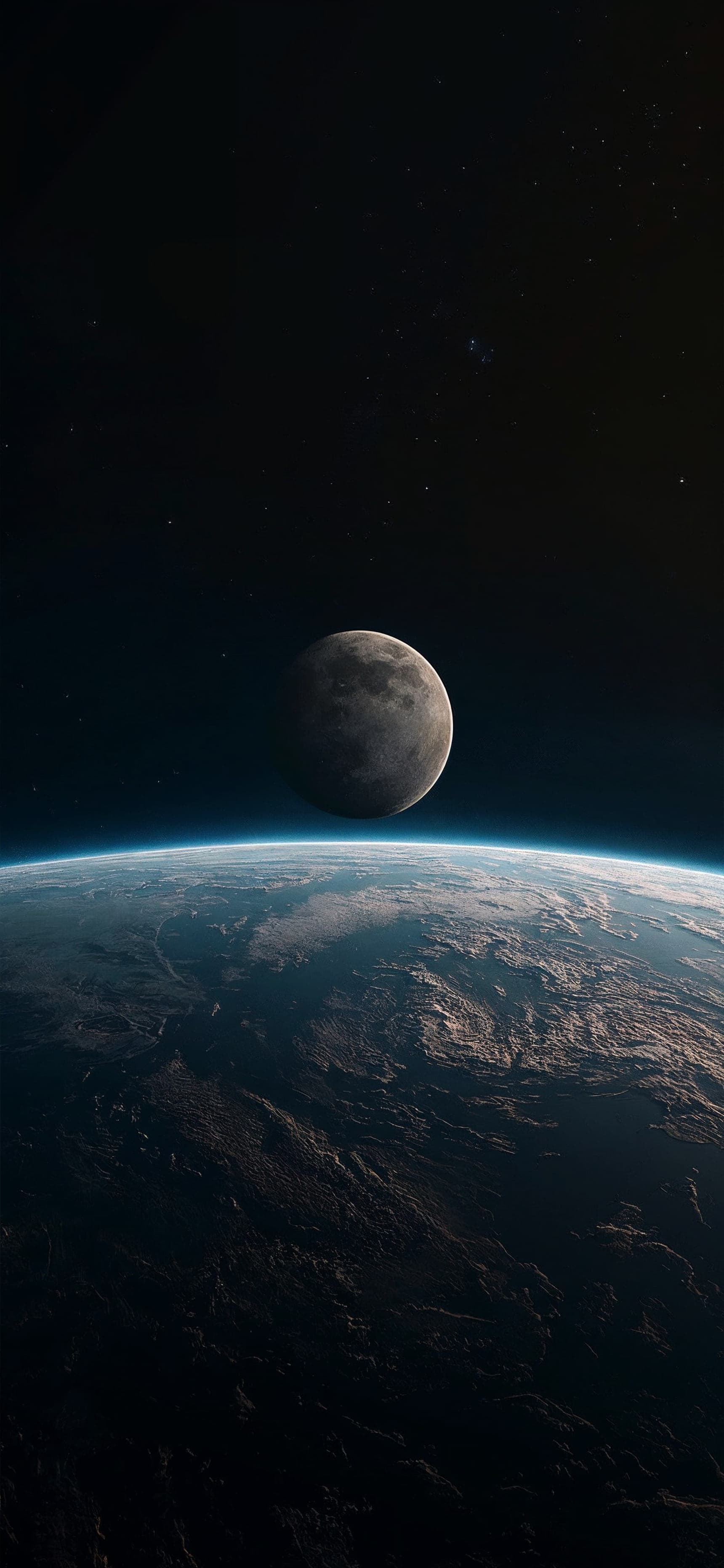Lunar Earth Orbit - Pro phone wallpaper