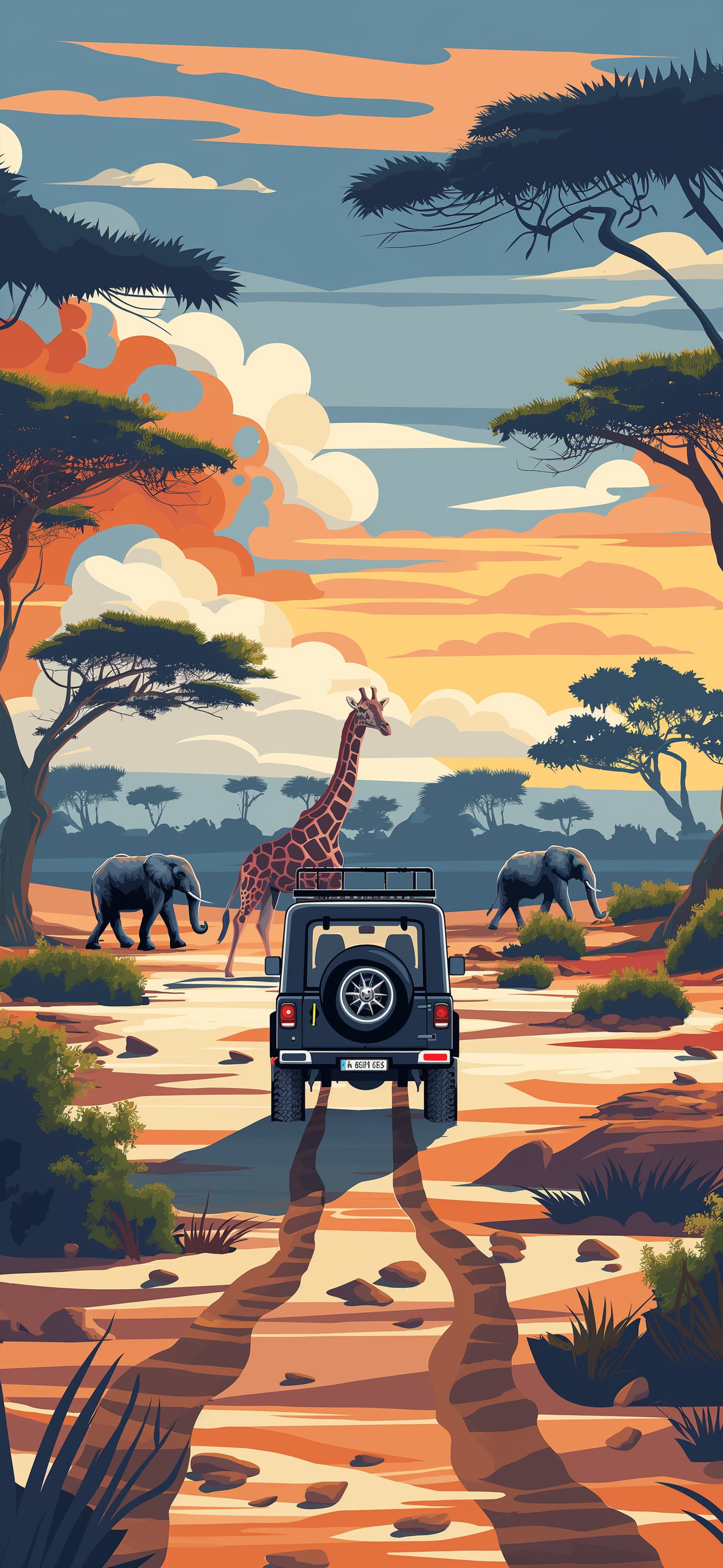 African Wildlife Journey - Pro phone wallpaper