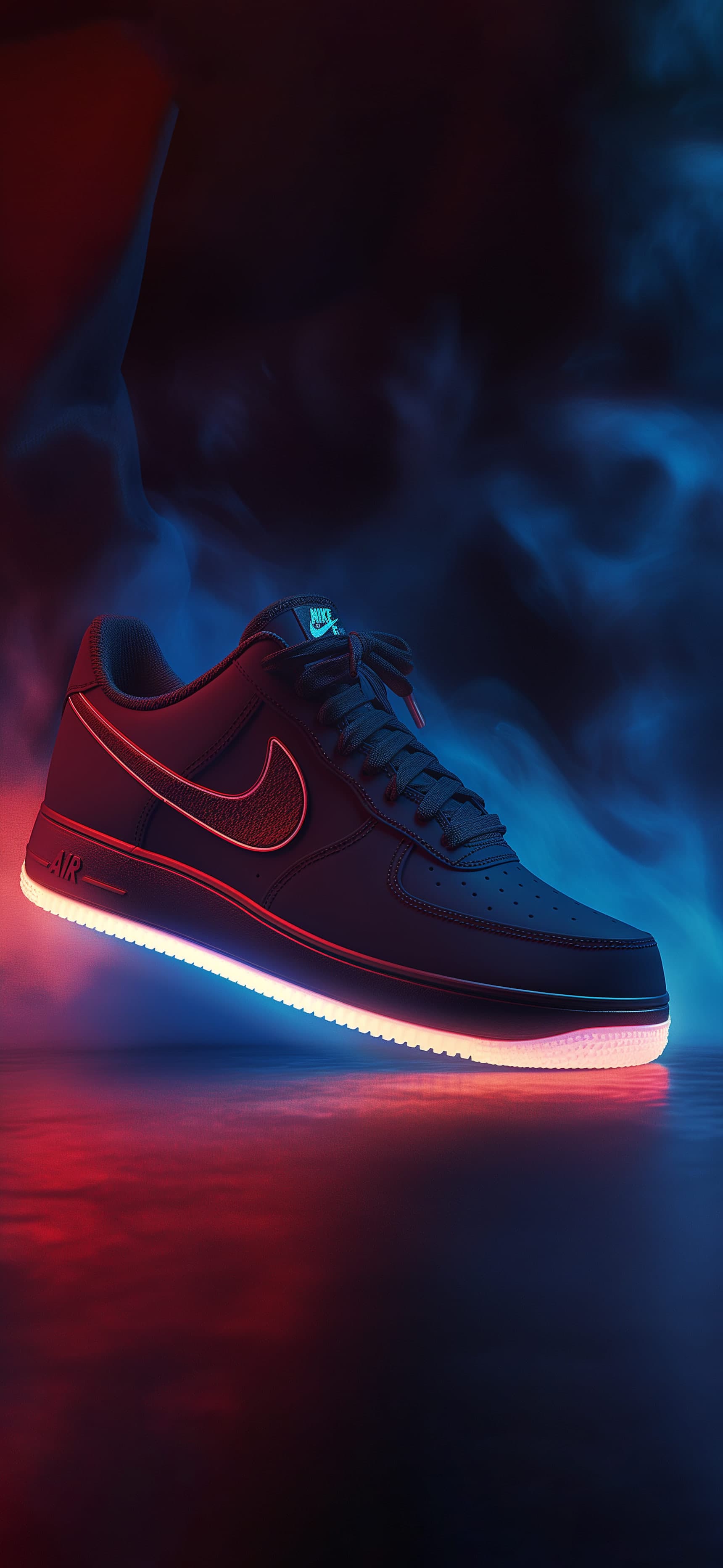 Red Glow Sneaker - Pro phone wallpaper