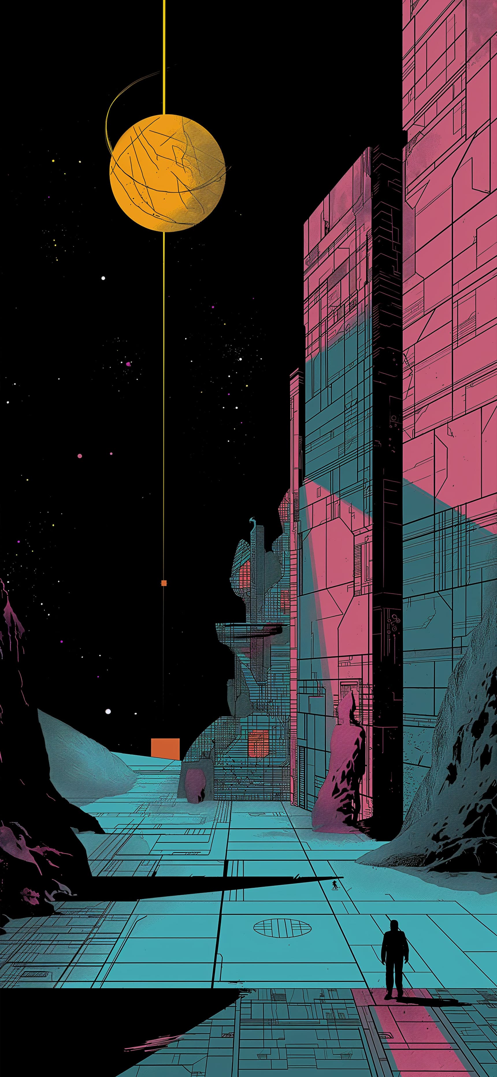 Futuristic Cityscape Design - Pro phone wallpaper