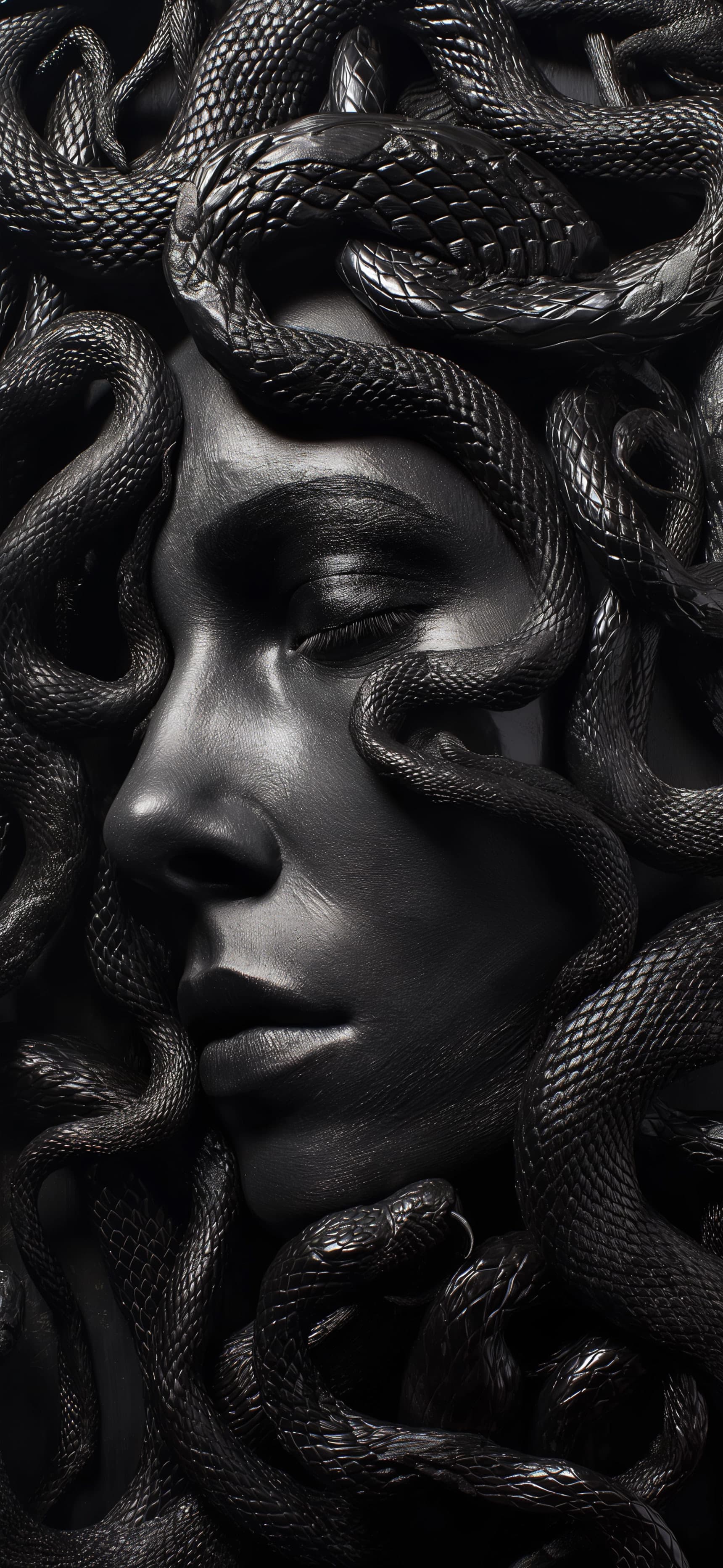 Medusa Dark Portrait - Pro phone wallpaper