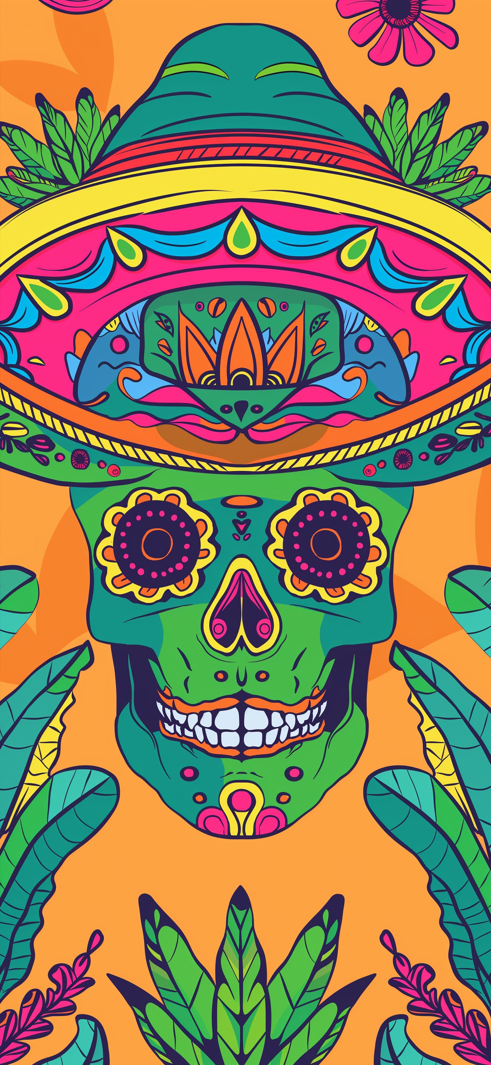 Neon Fiesta - Pro phone wallpaper