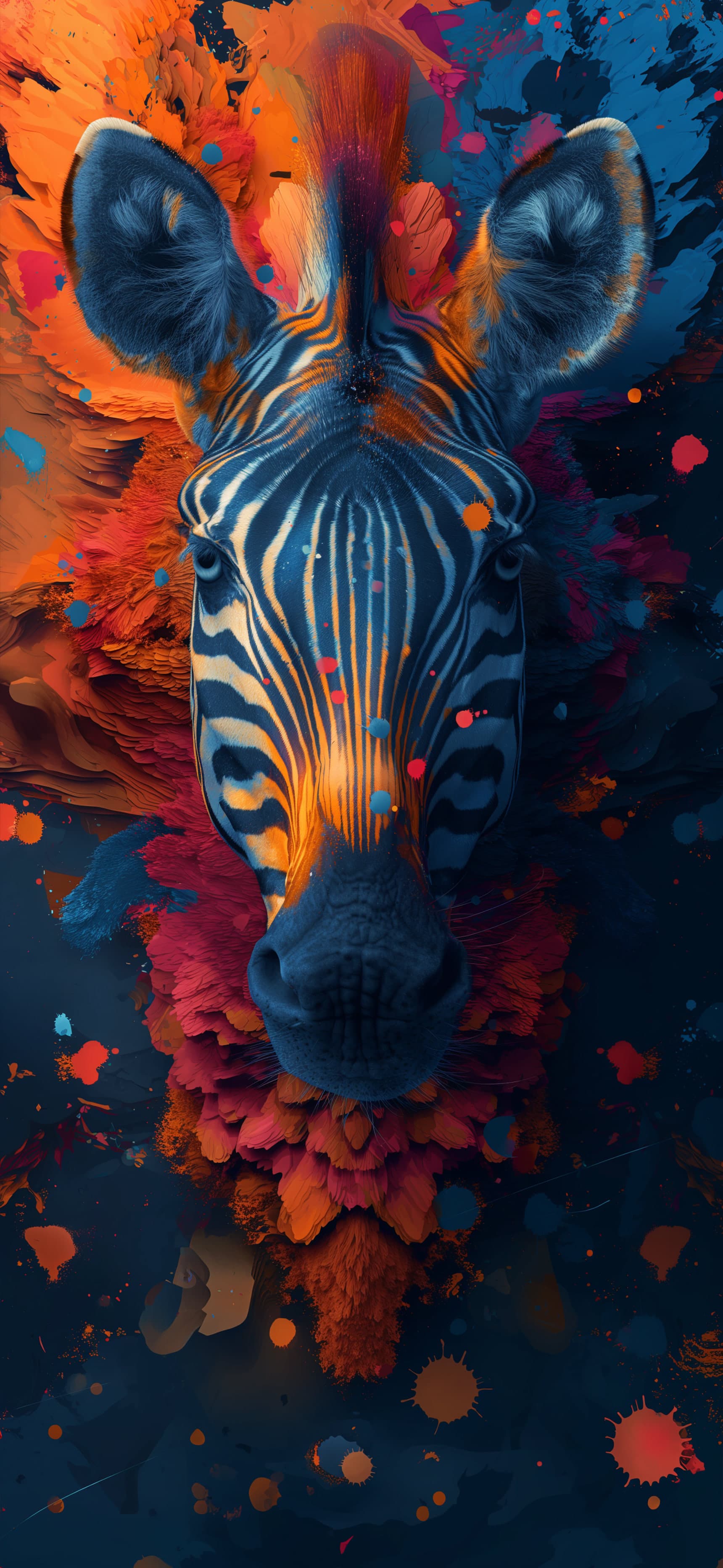 Zebra Splash - Pro phone wallpaper