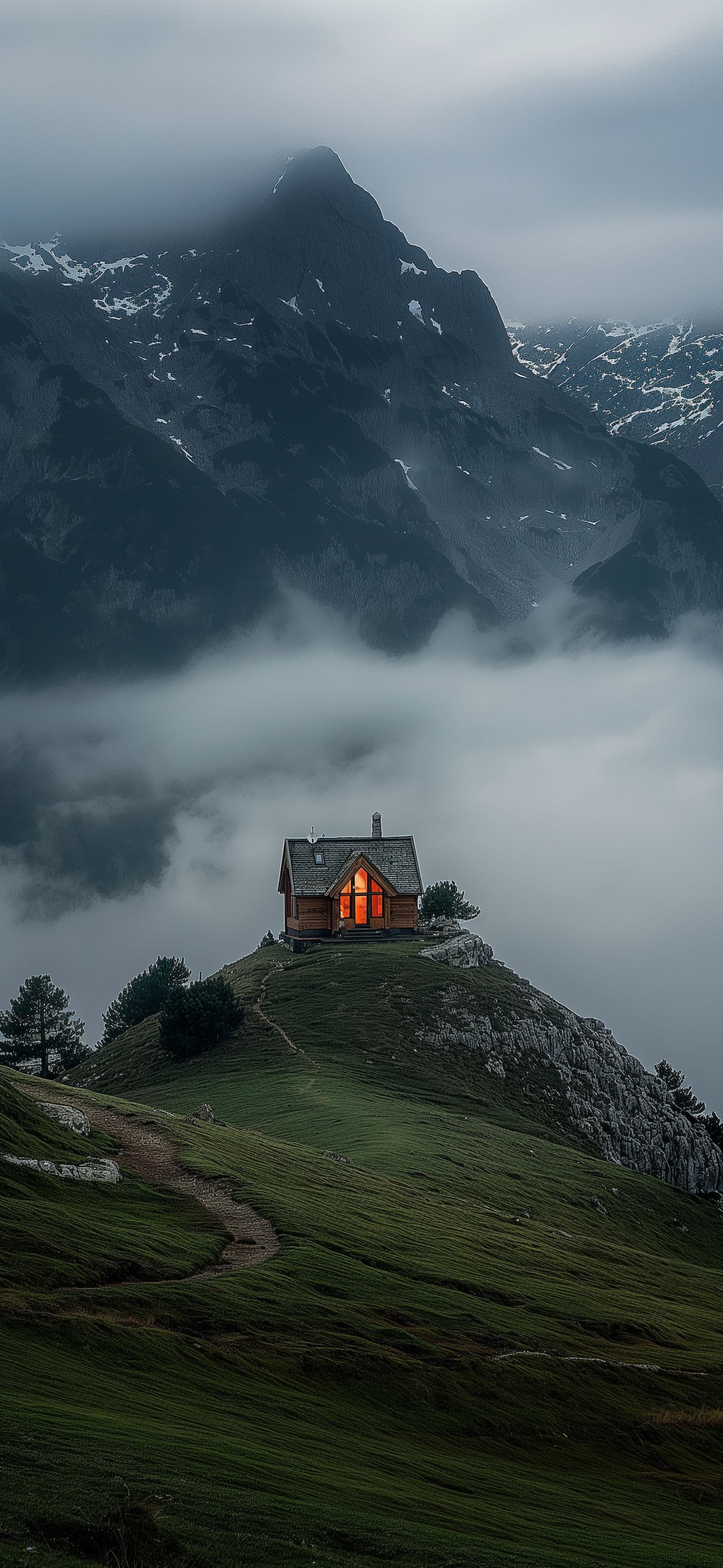 Mountain Fog - Pro phone wallpaper