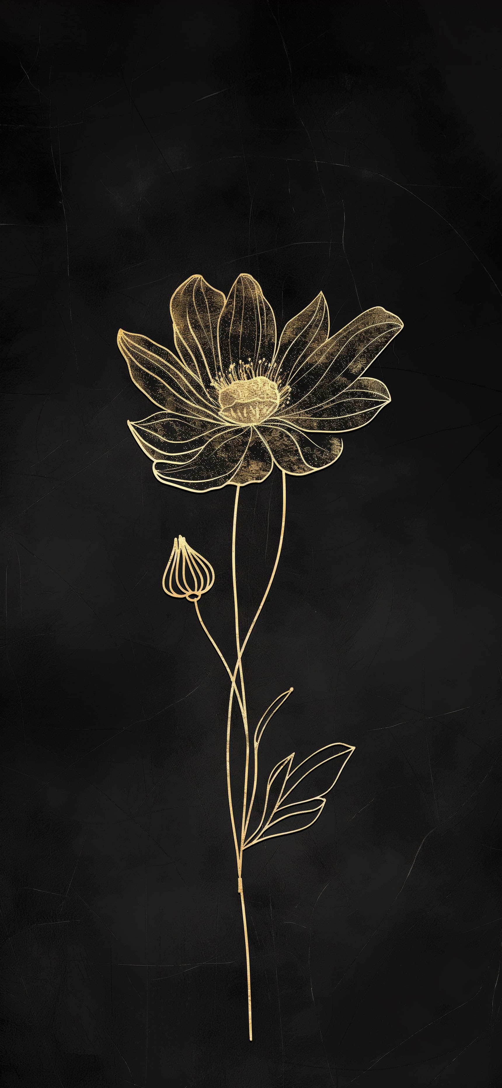Gold Outline - Pro phone wallpaper