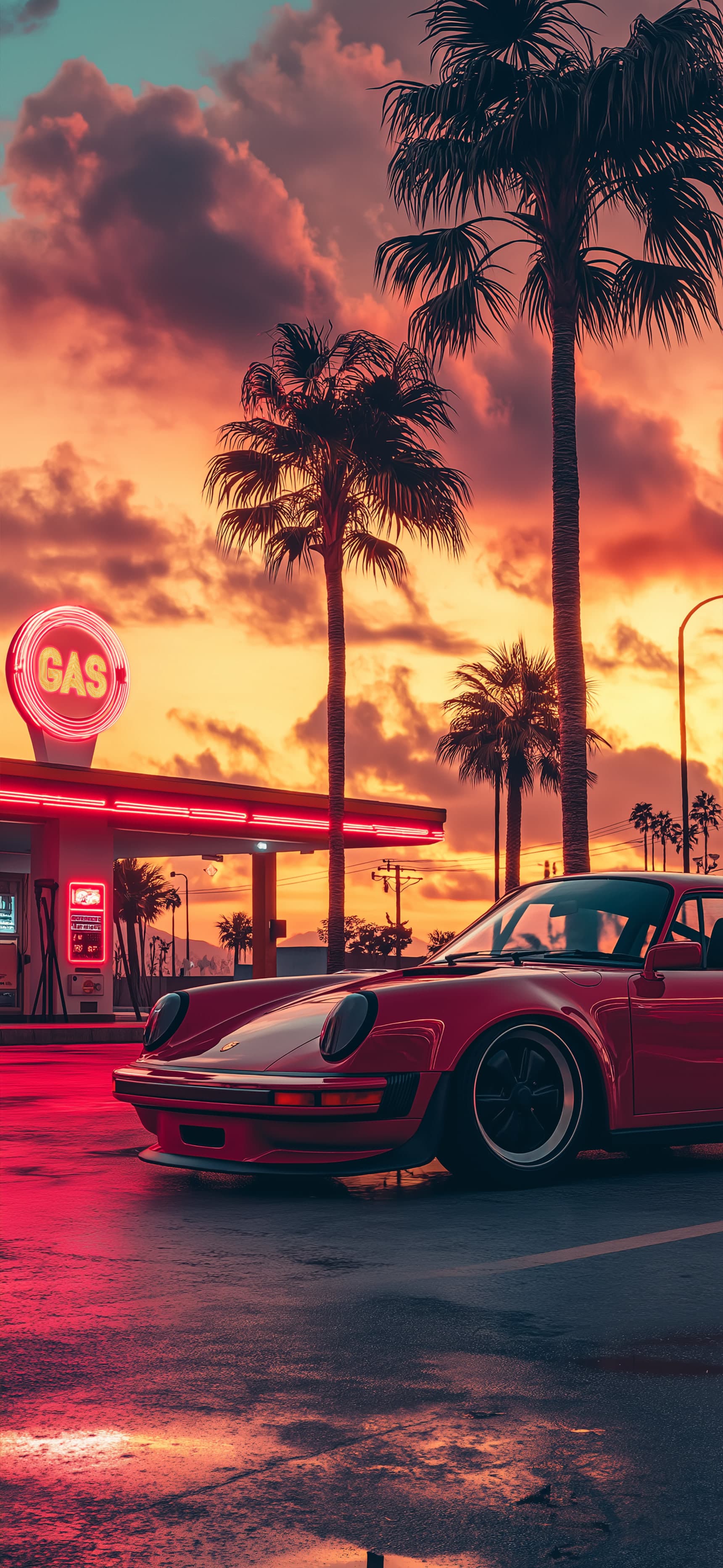 Sunset Drift - free phone wallpaper