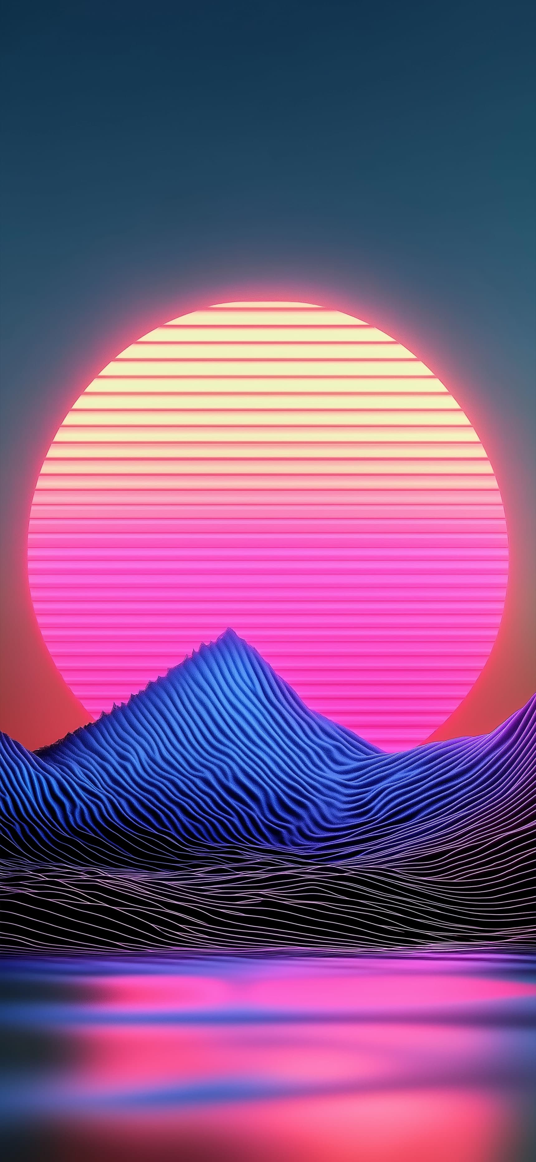 Neon Horizon - Pro phone wallpaper
