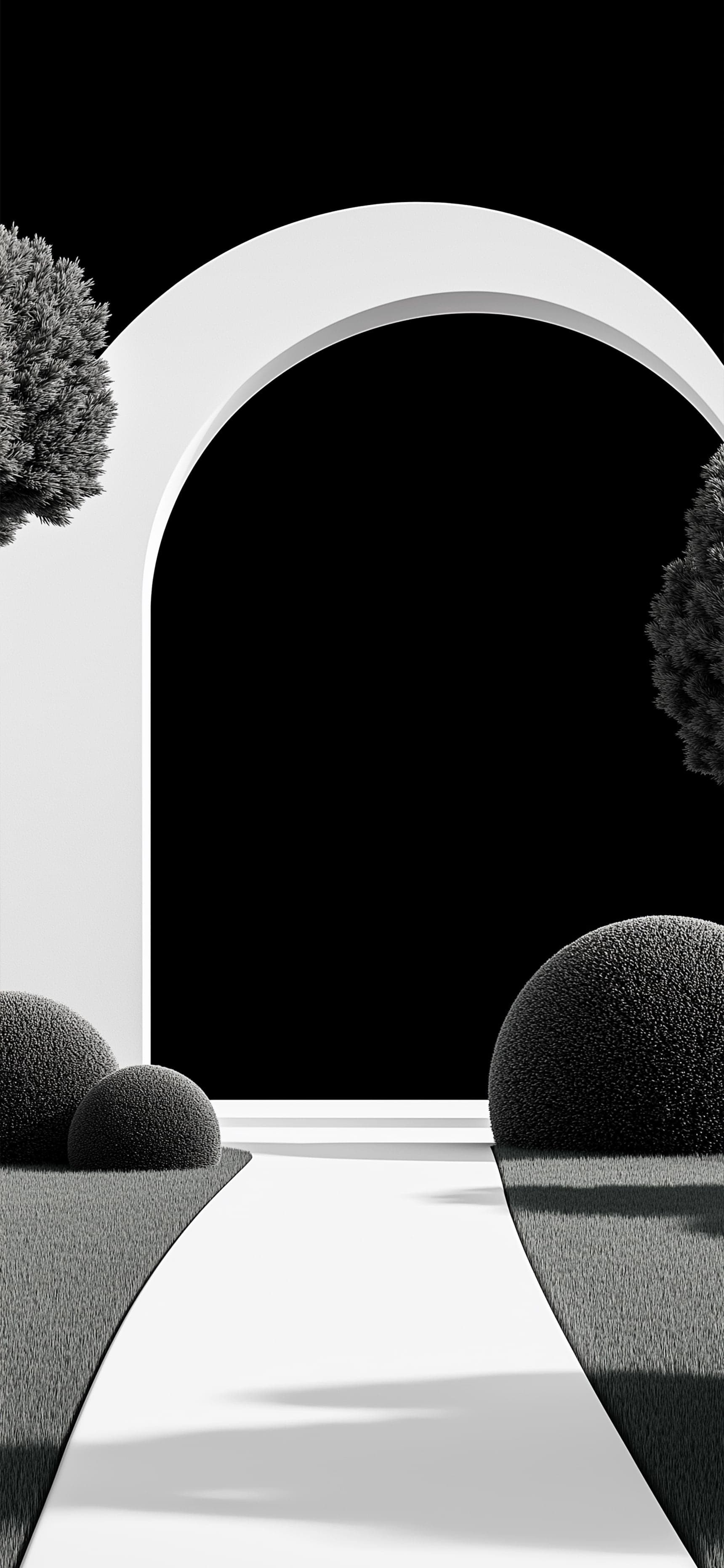 Monochrome Gate - Pro phone wallpaper