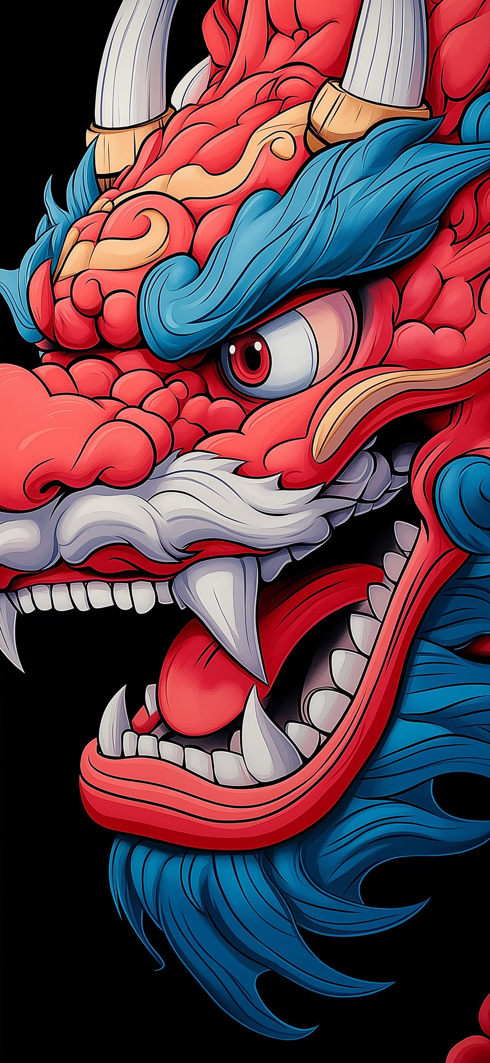 Oni Mask Fury - Pro phone wallpaper