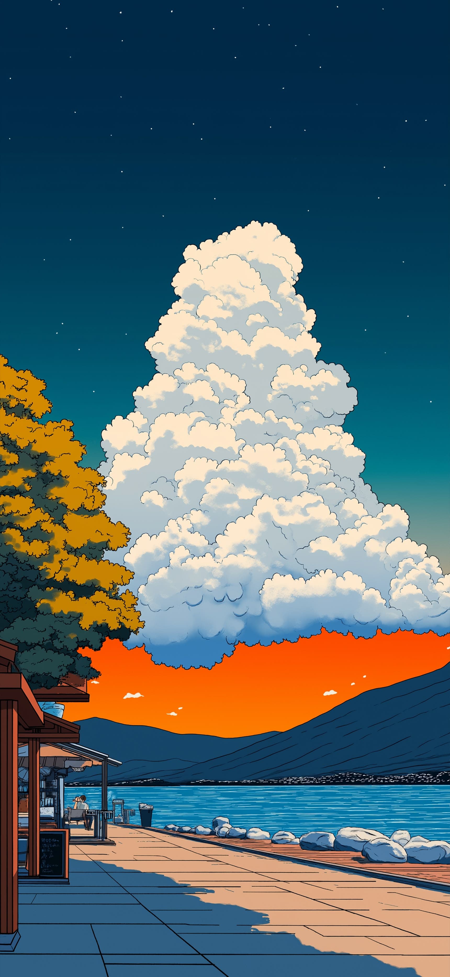 Sunset Path Japan - Pro phone wallpaper