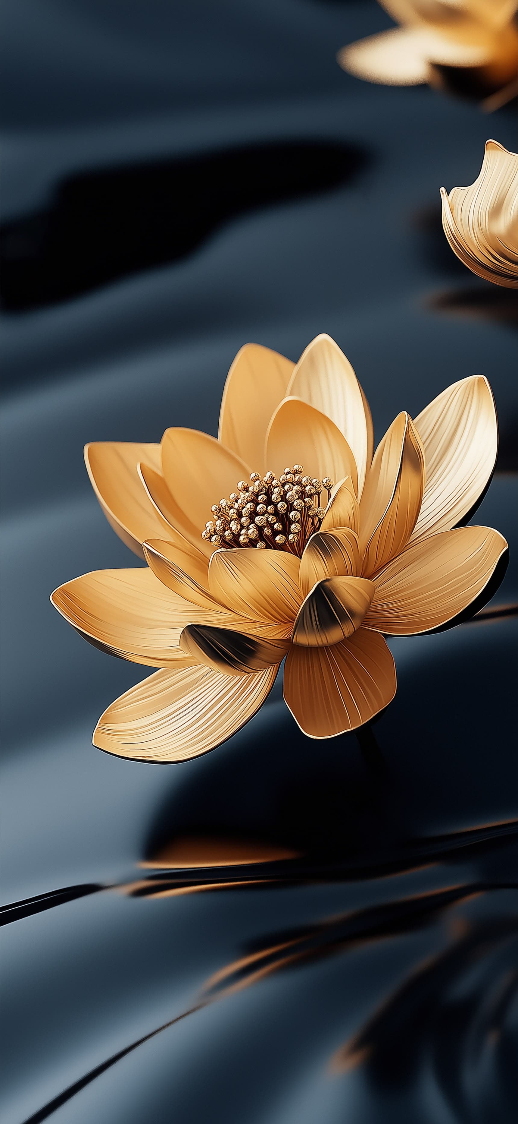 Golden Bloom - Pro phone wallpaper