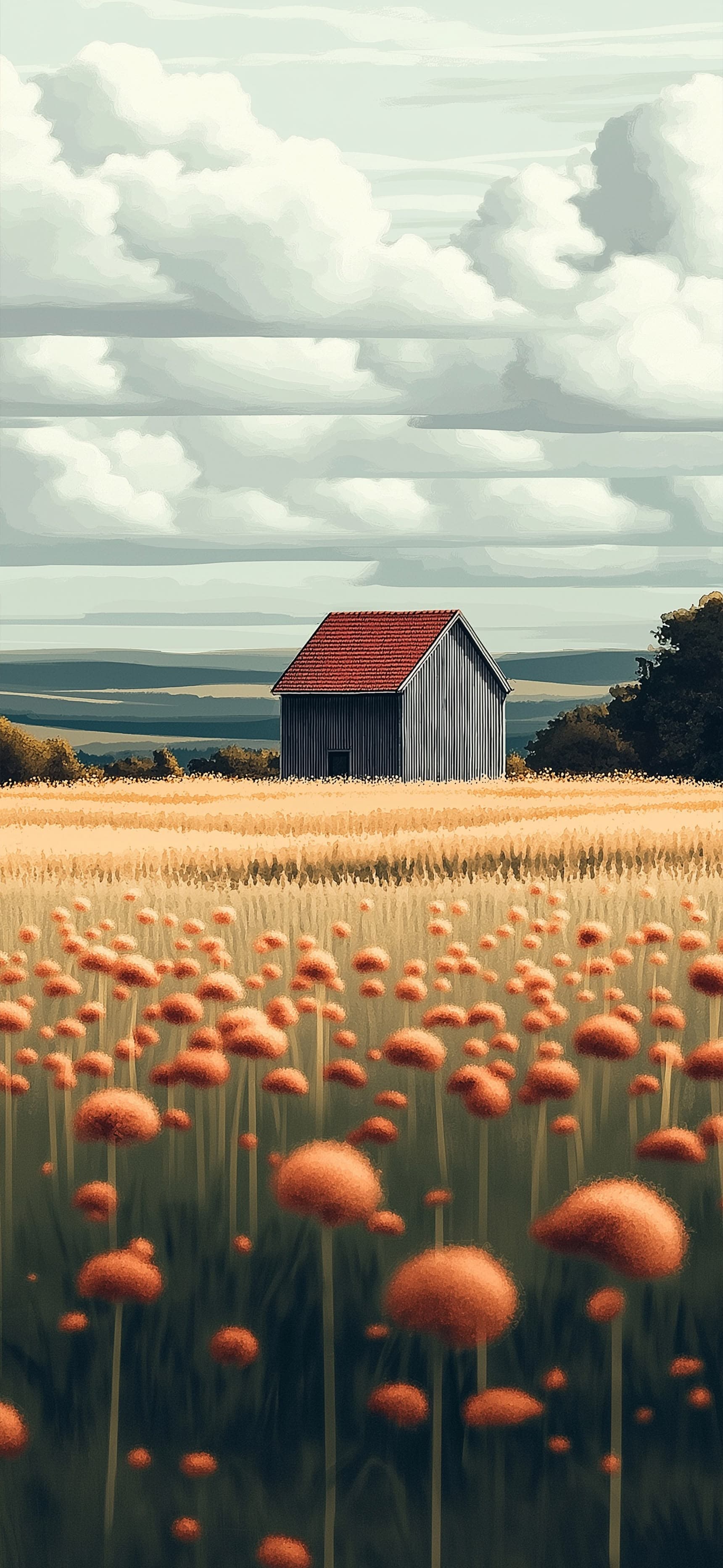 Field Cabin - Pro phone wallpaper