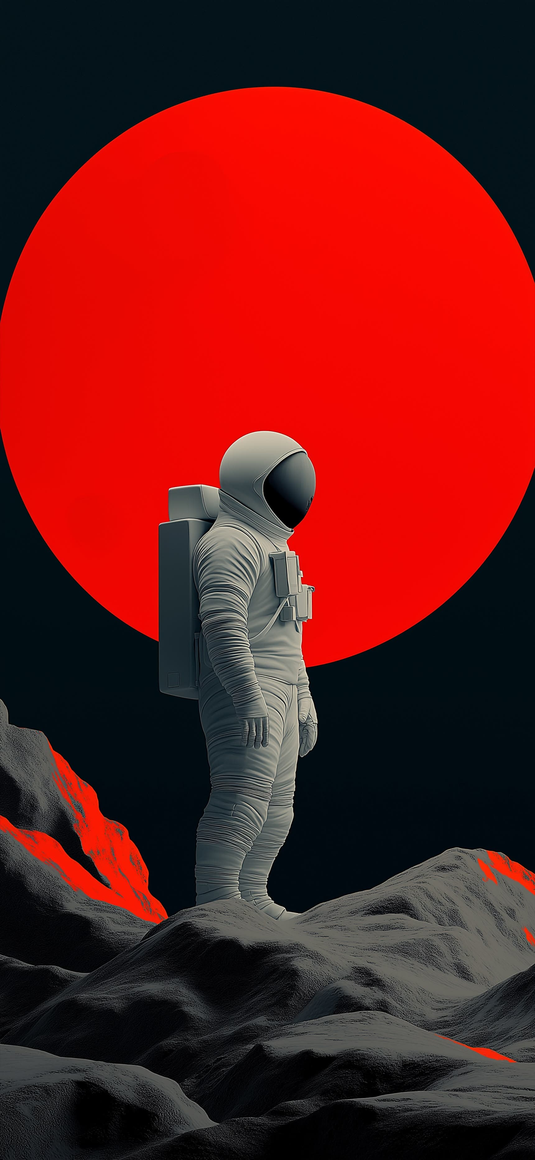 Red Moon Watcher - Pro phone wallpaper