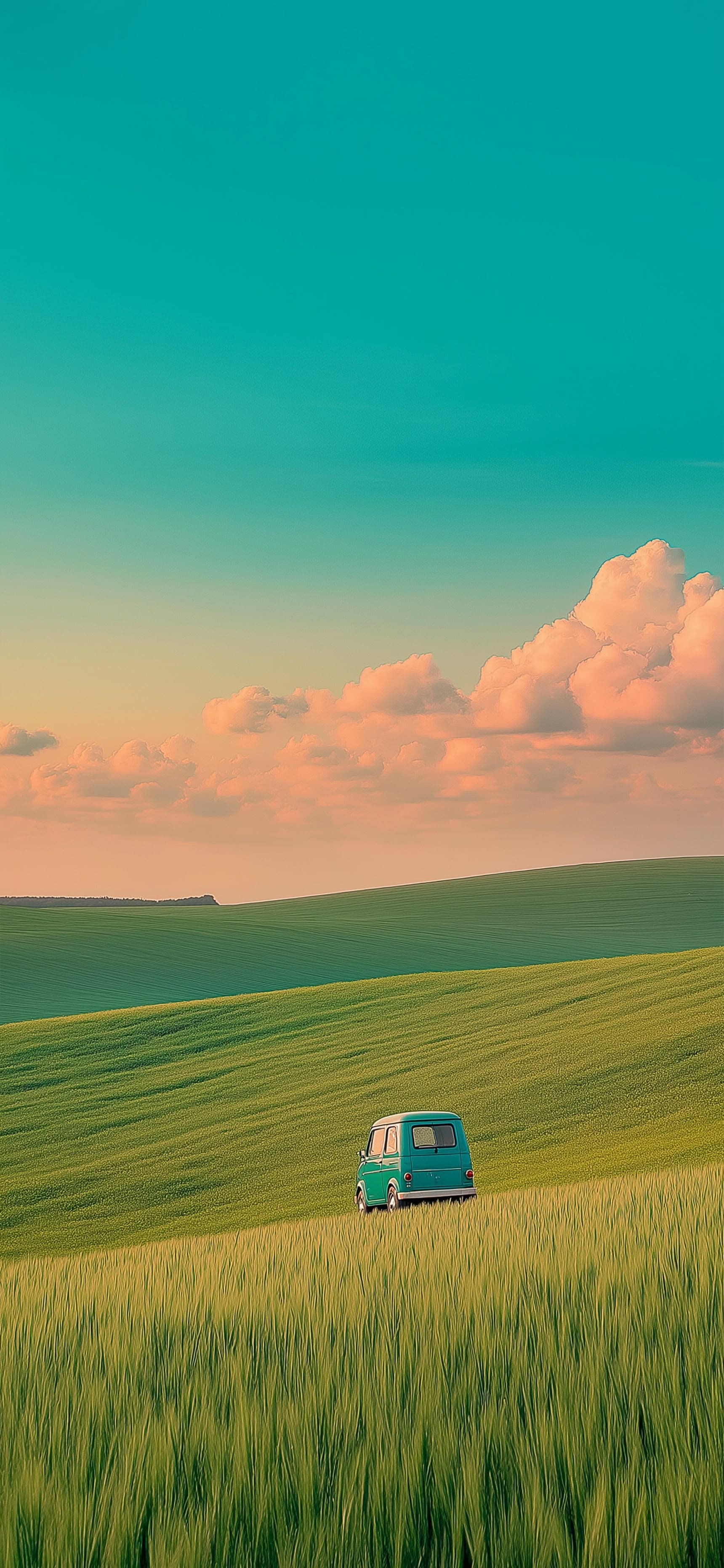Hilltop Vanlife - Pro phone wallpaper