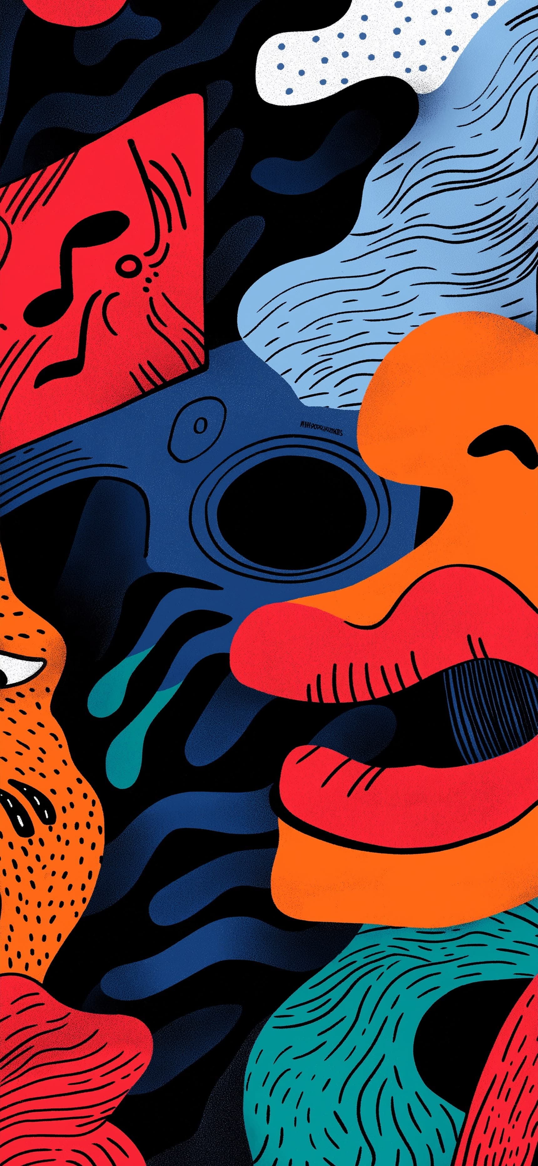 Color Faces Chaos - Pro phone wallpaper
