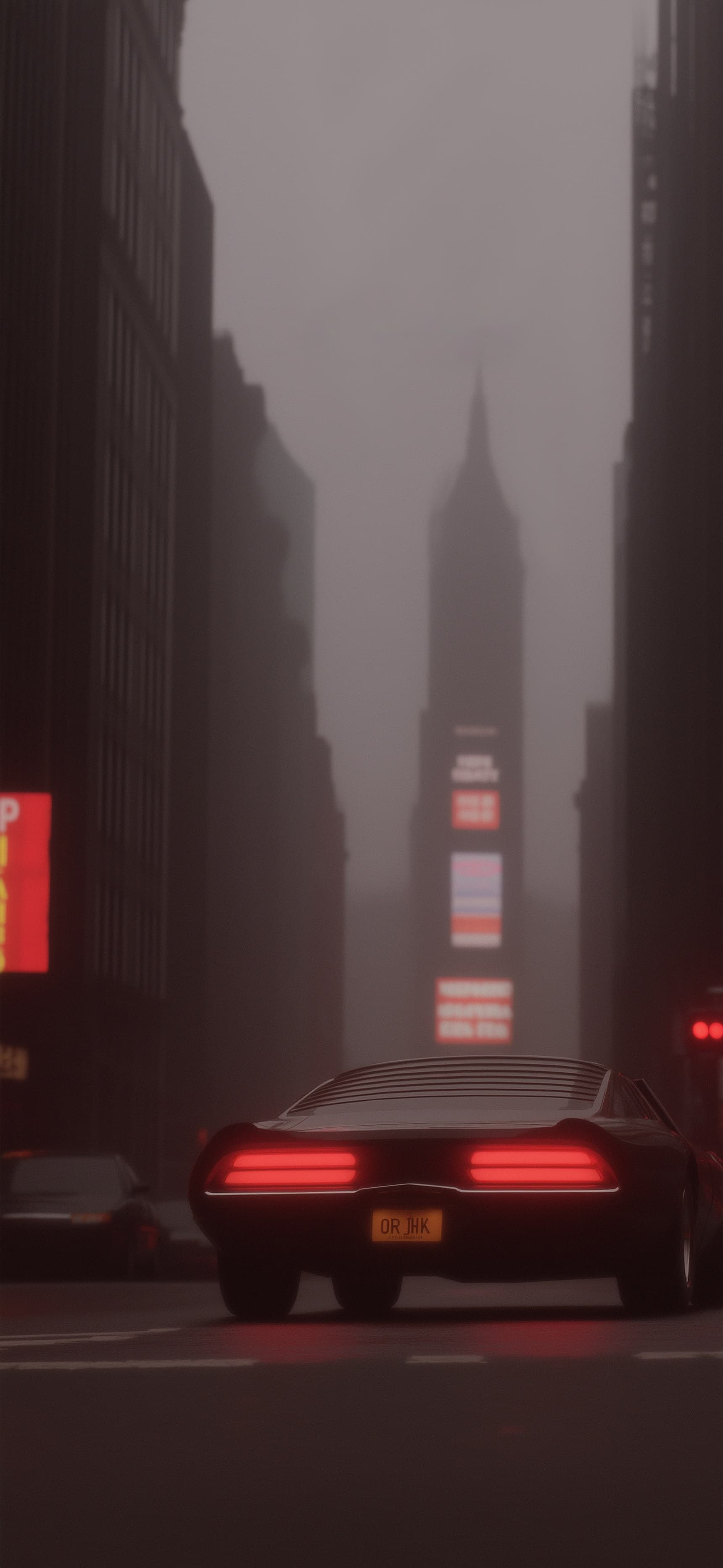 Foggy City Drive - Pro phone wallpaper