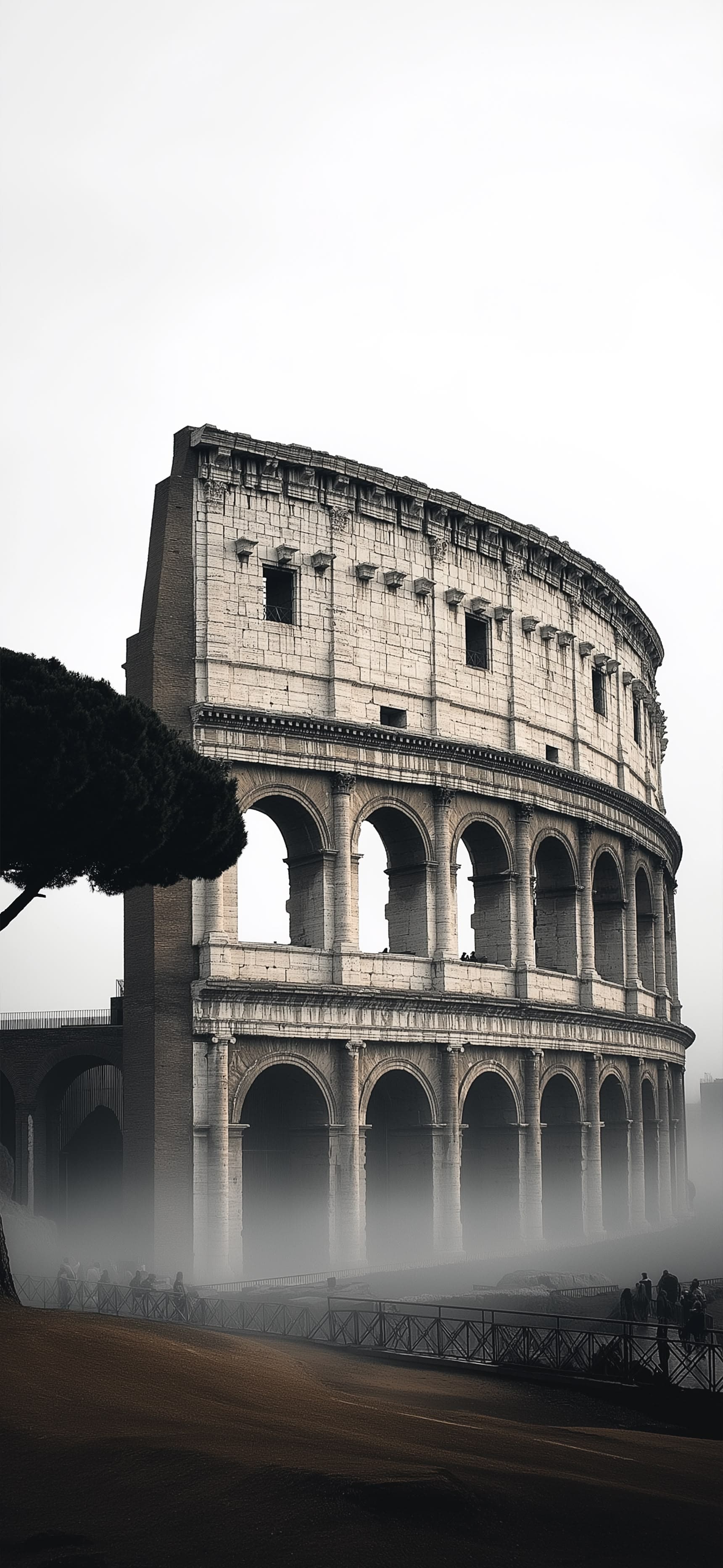 Colosseum Foggy Day - Pro phone wallpaper