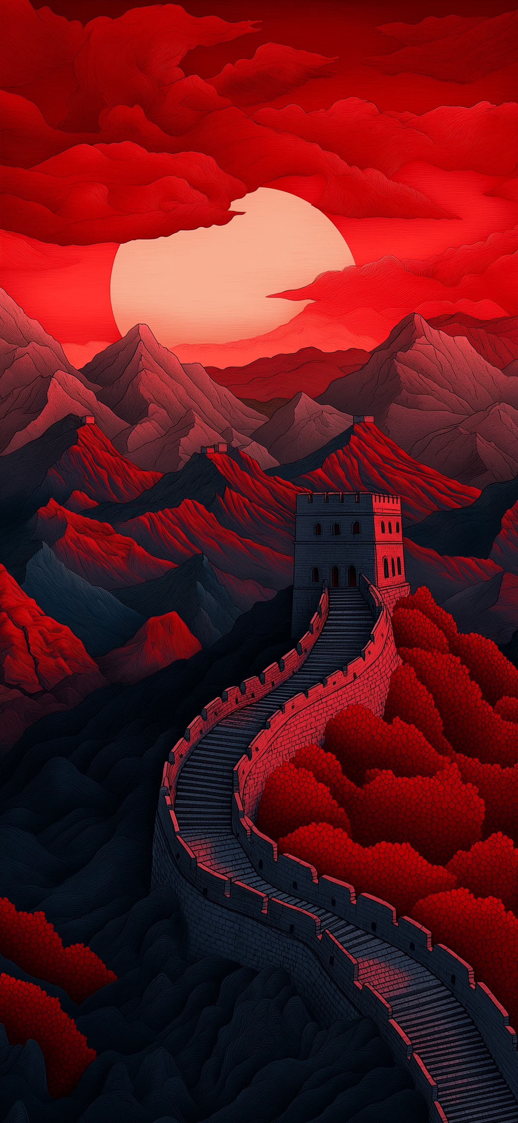 Scarlet Mountain Fortress - Pro phone wallpaper