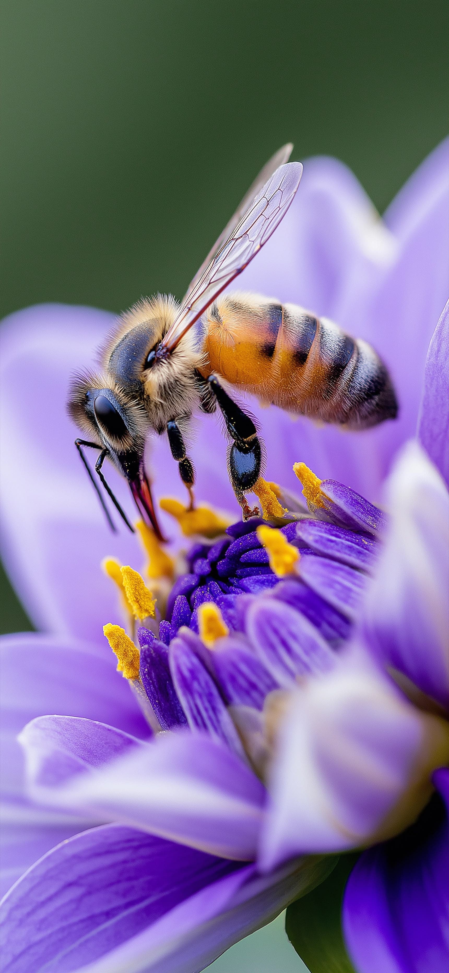Bee on Lavender - Pro phone wallpaper