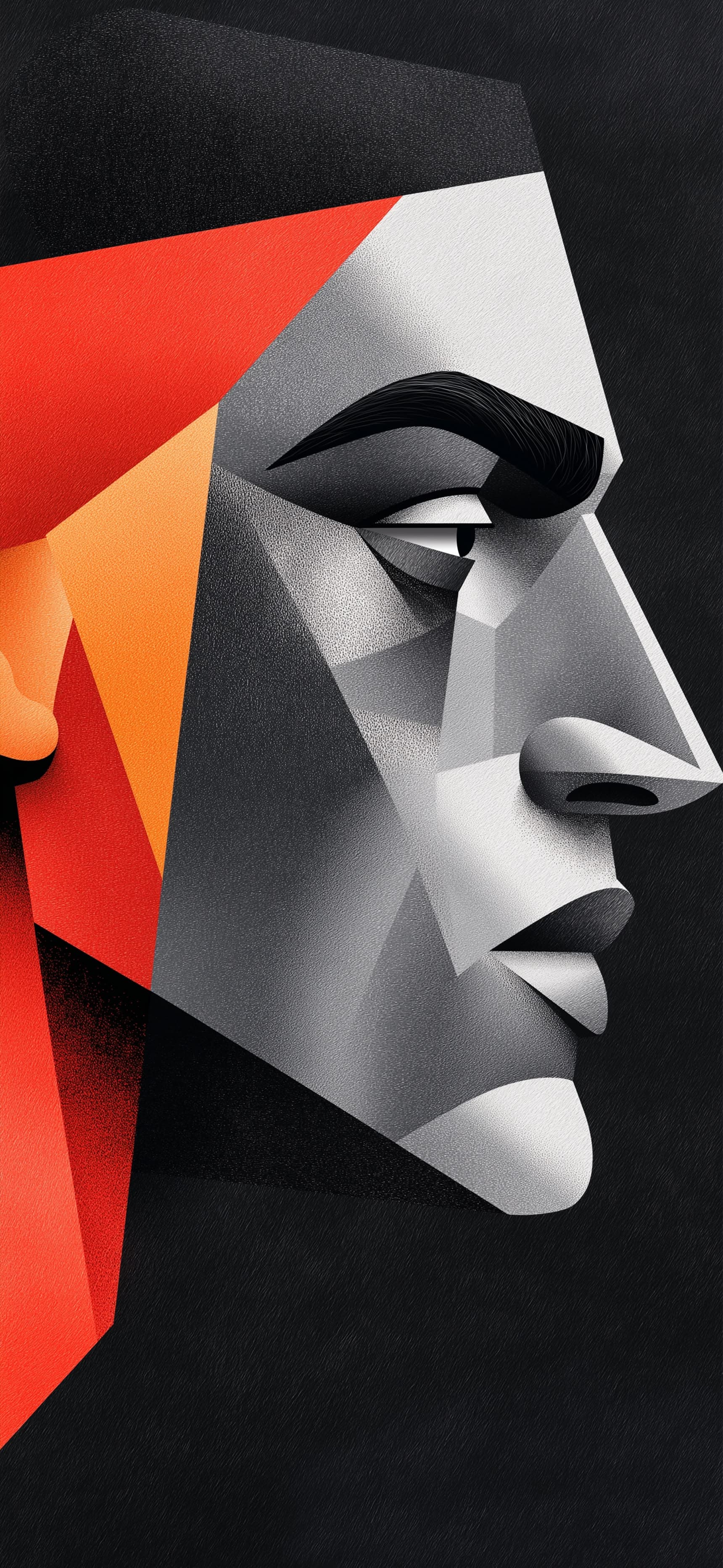 Geometric Face Art - Pro phone wallpaper