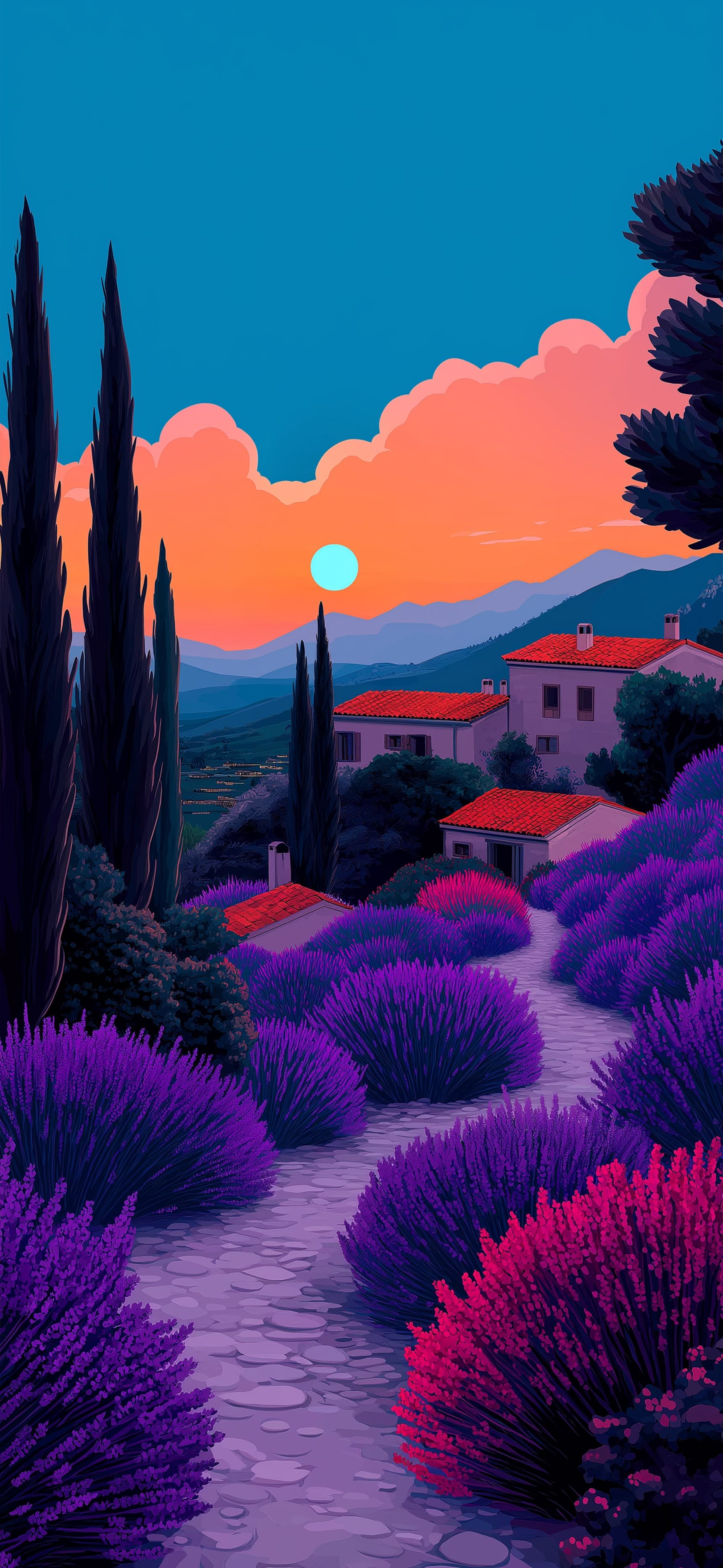 Lavander scenery 2 - Pro phone wallpaper