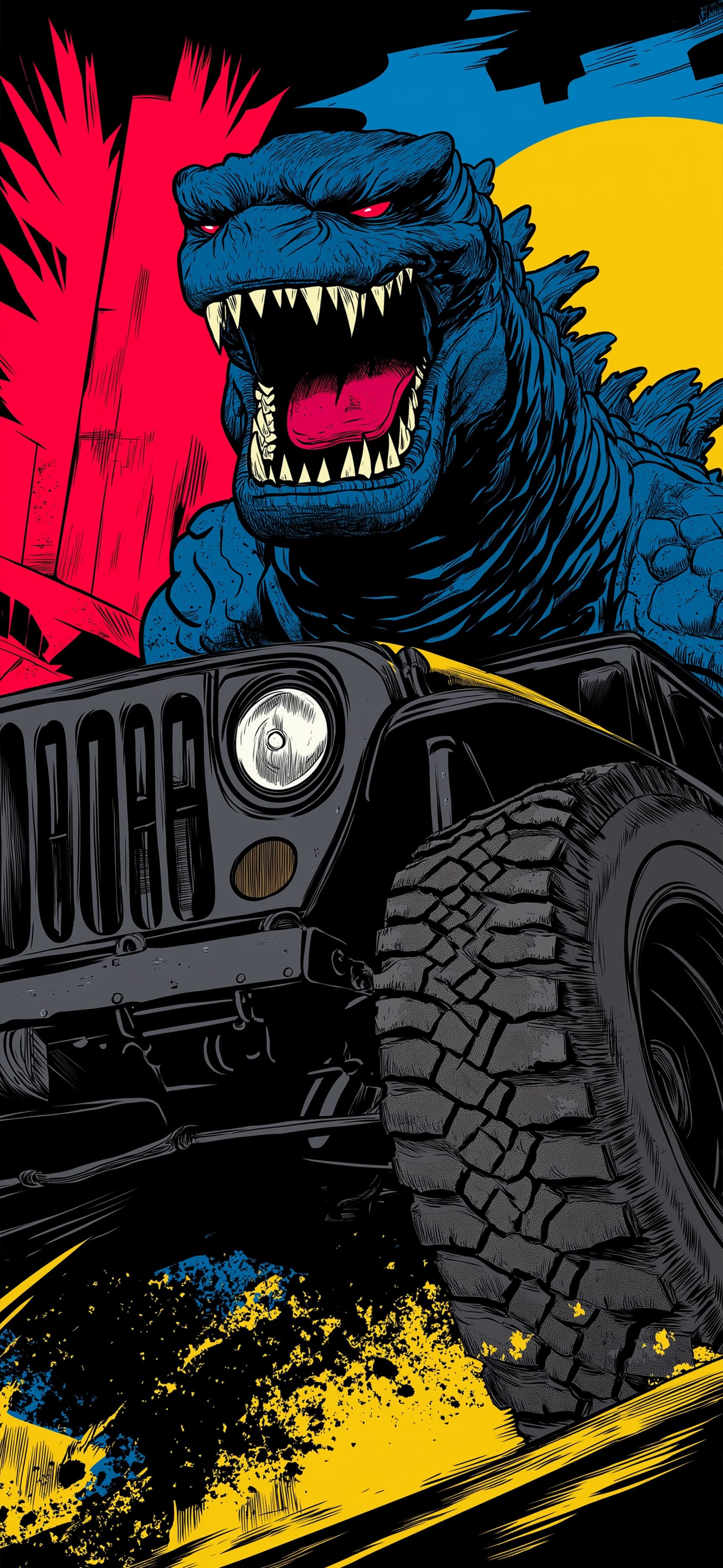 Godzilla Jeep Rampage - Pro phone wallpaper